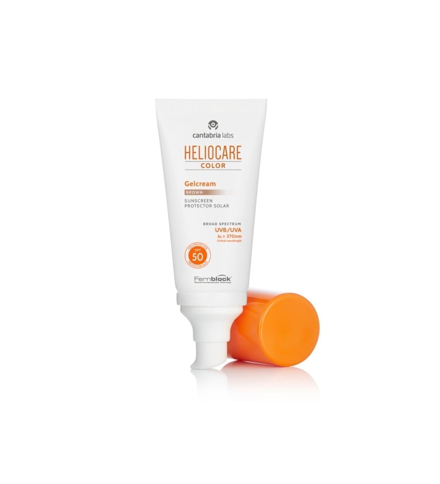 Heliocare Color Spf 50 Gelcream Brown Tinted Sun Cream Dark Skin 50 ml - Buy Online on GoSupps.com