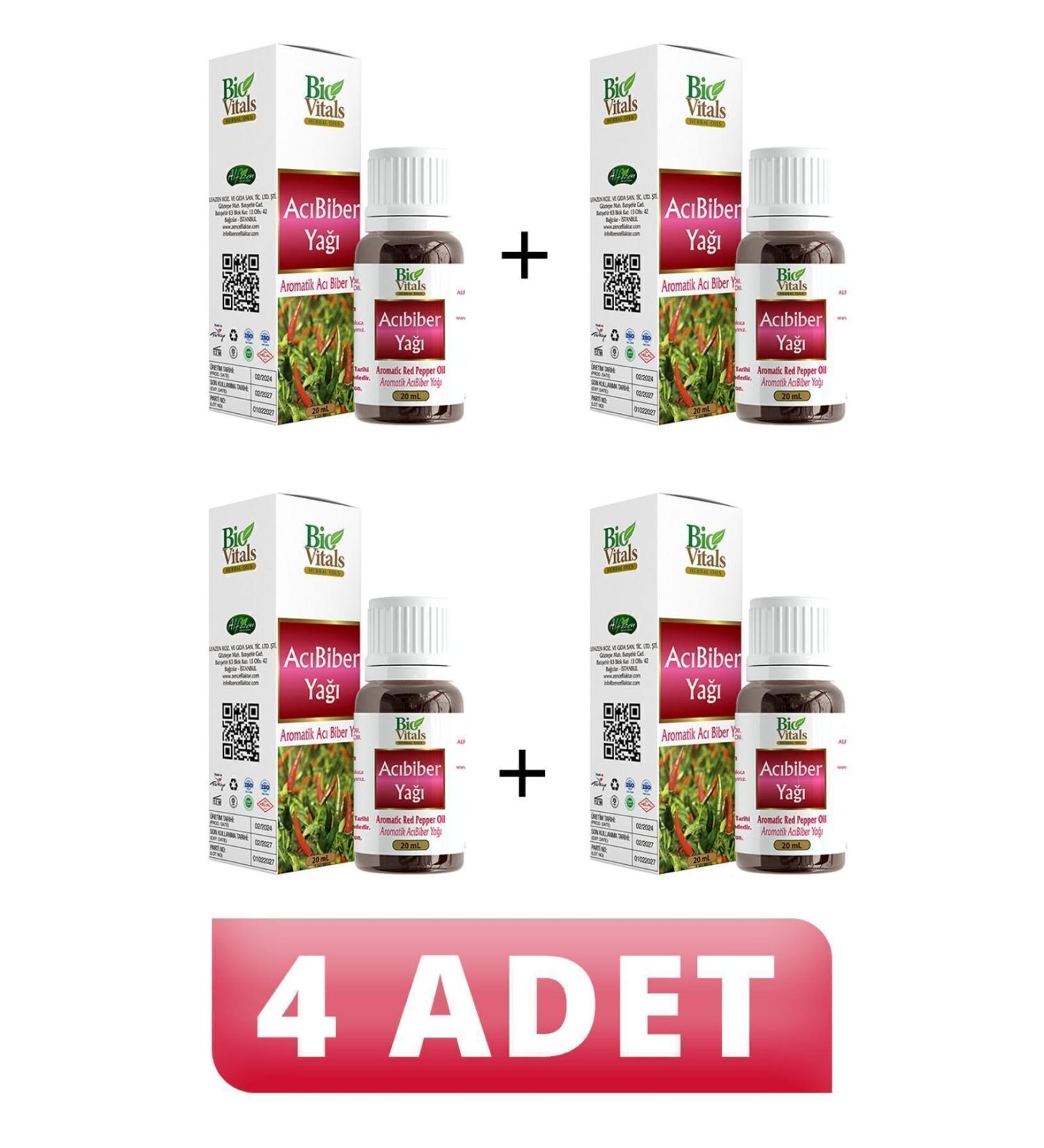 Bio Vitals Hot Pepper Oil 20 ml 4 PIECES