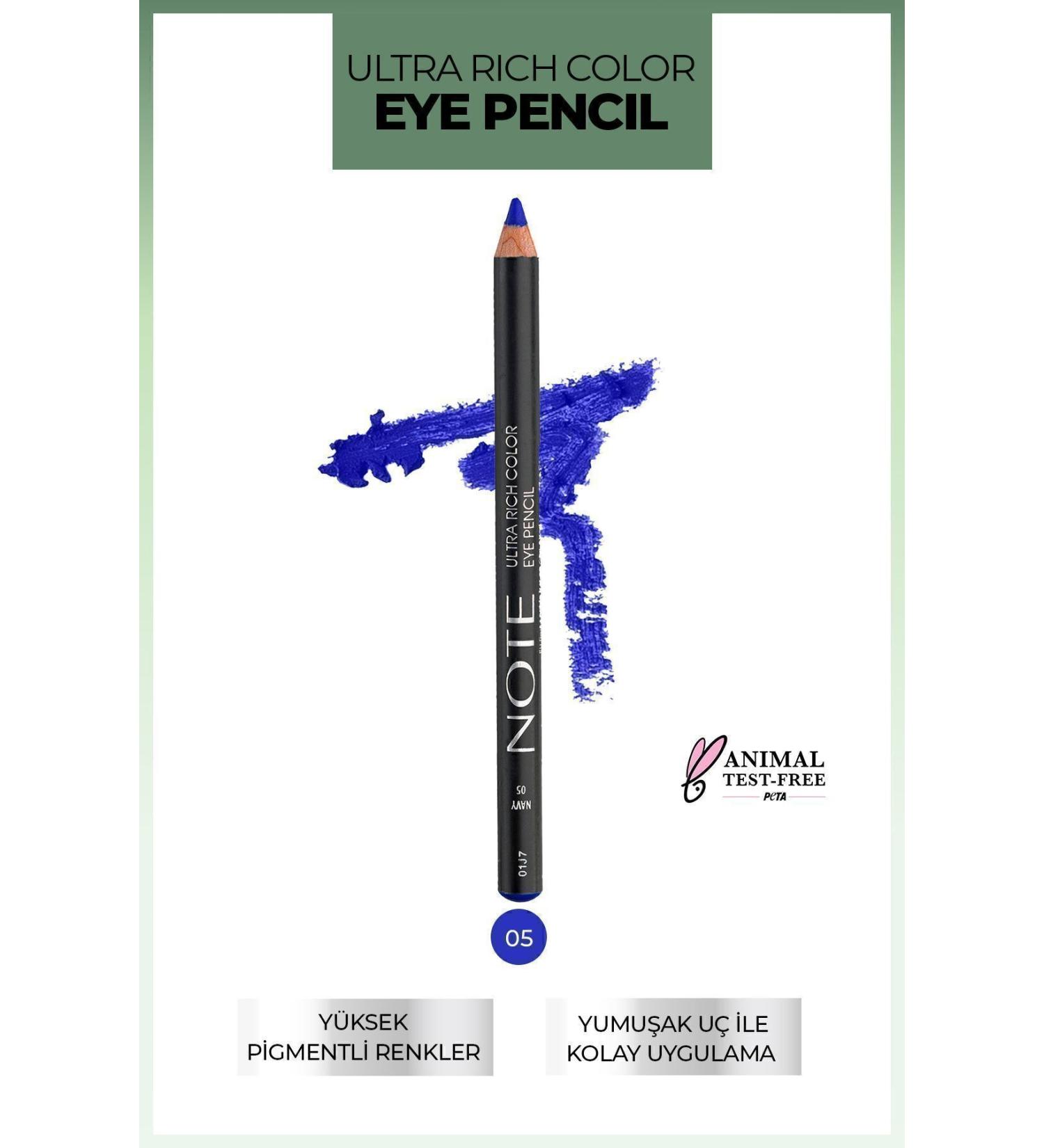 Note Cosmetics Ultra Rich Color Eye Pencil 05 Navy - Saxe Blue - Buy Online on GoSupps.com
