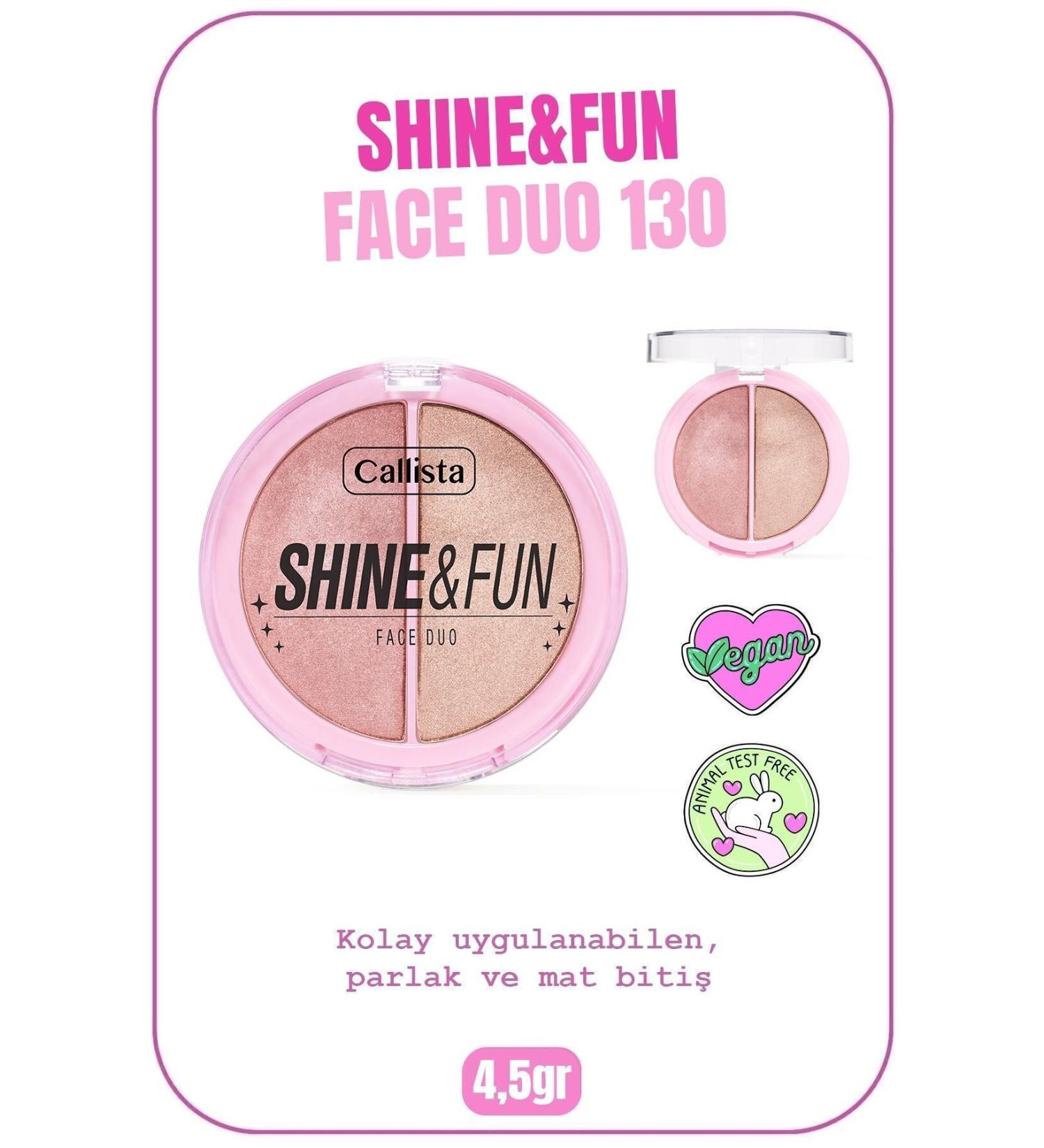 Callista Shine & Fun Face Duo Powder Blush & Highlighter Palette - 130 Shine Squad - Buy Online on GoSupps.com