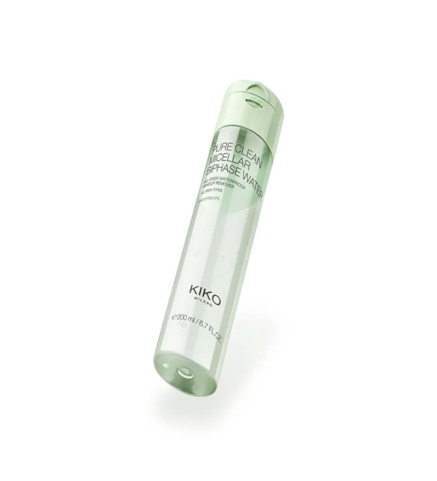 Kiko Milano New Pure Clean Micellar Biphase Water Face Eyes and Lips Dual Phase Micellar Water Cleanser - Buy Online on GoSupps.com