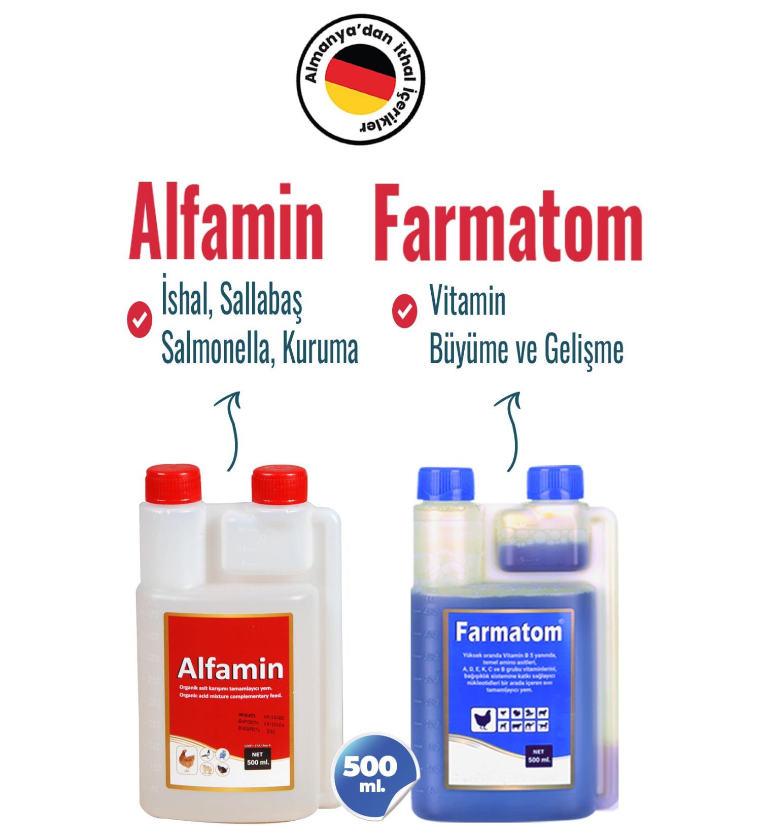 Munich Vet 2li Set Farmatom Vitamin for Birds 1lt Alfamin Diarrhea Set 500ml - Buy Online on GoSupps.com