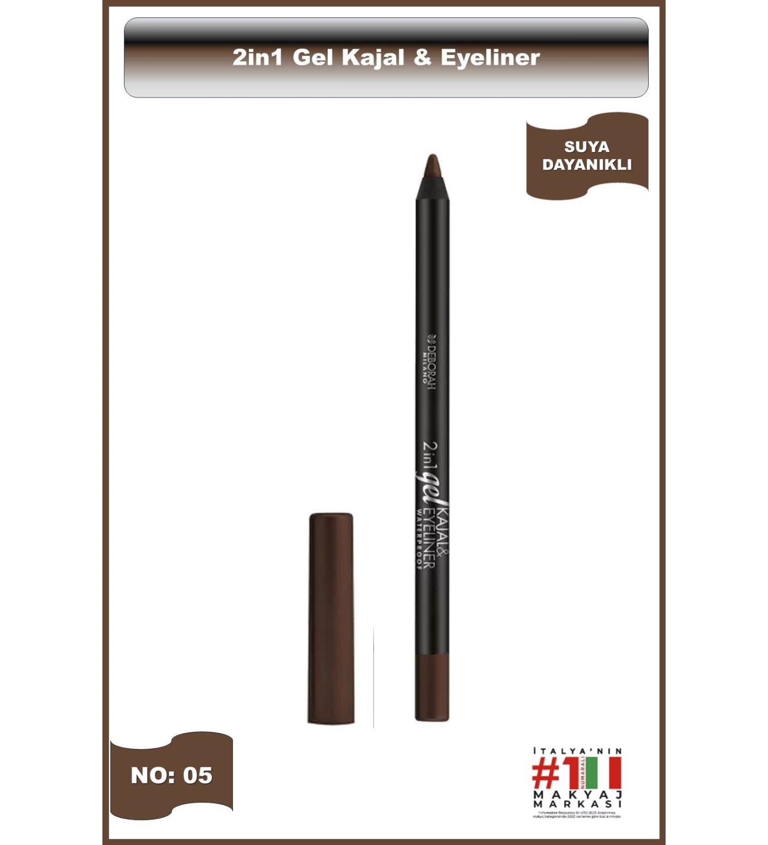 Deborah 2in1 Gel Kajal & Eyeliner No: 05 - Buy Online on GoSupps.com