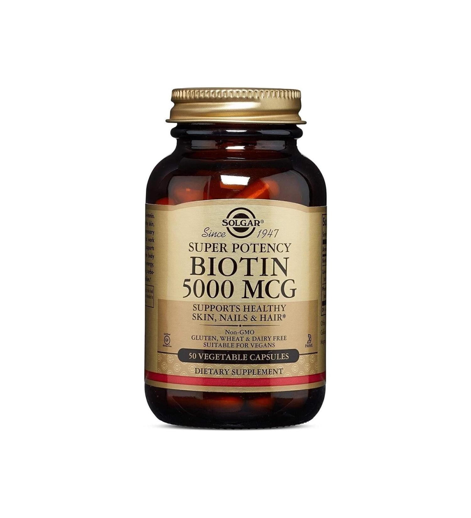 Solgar Biotin 5000 Mcg 50 Capsules