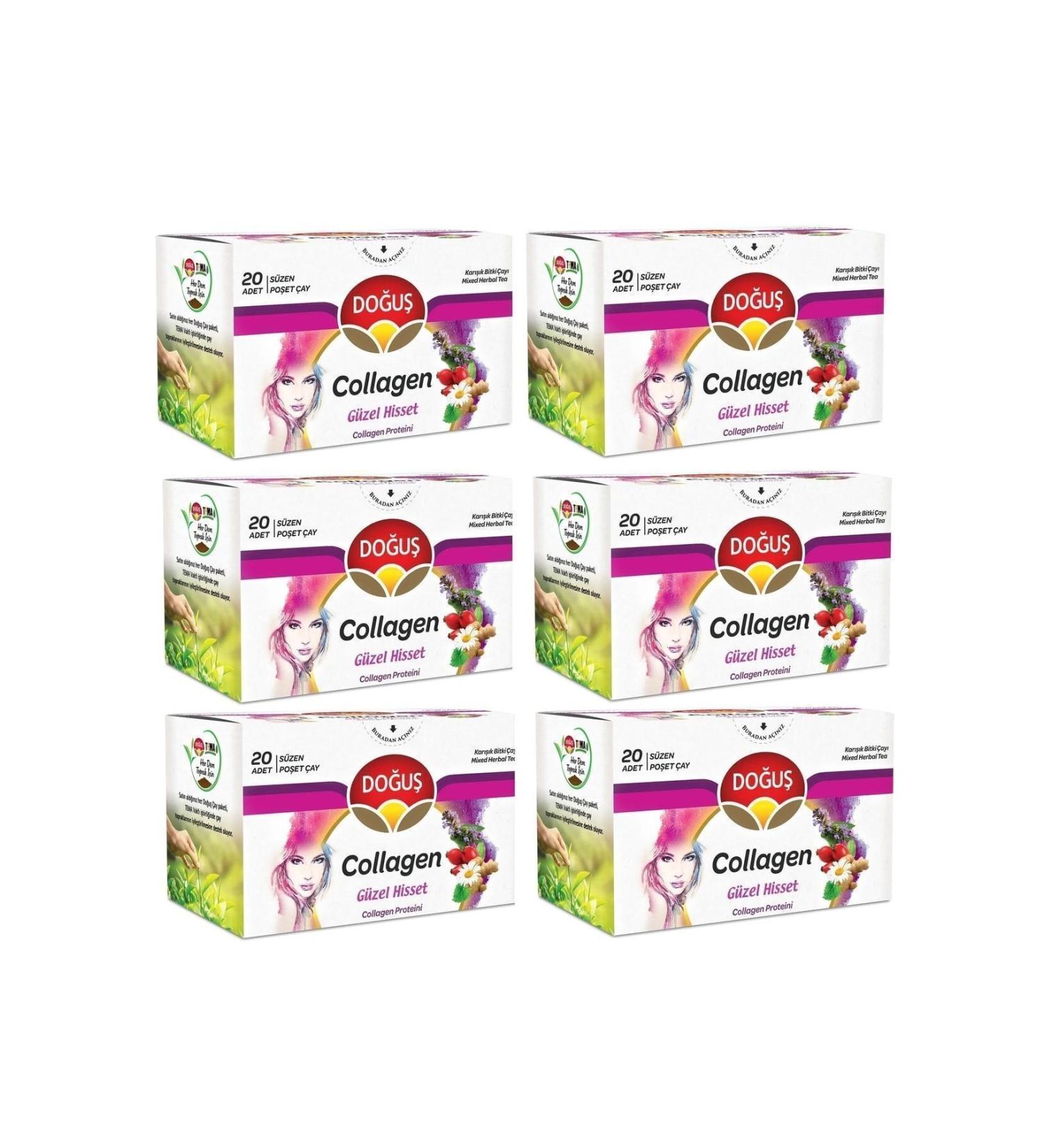 Dogus Collagen Cup Tea Bag 6 Pieces 20 Pieces - Feel Beautiful