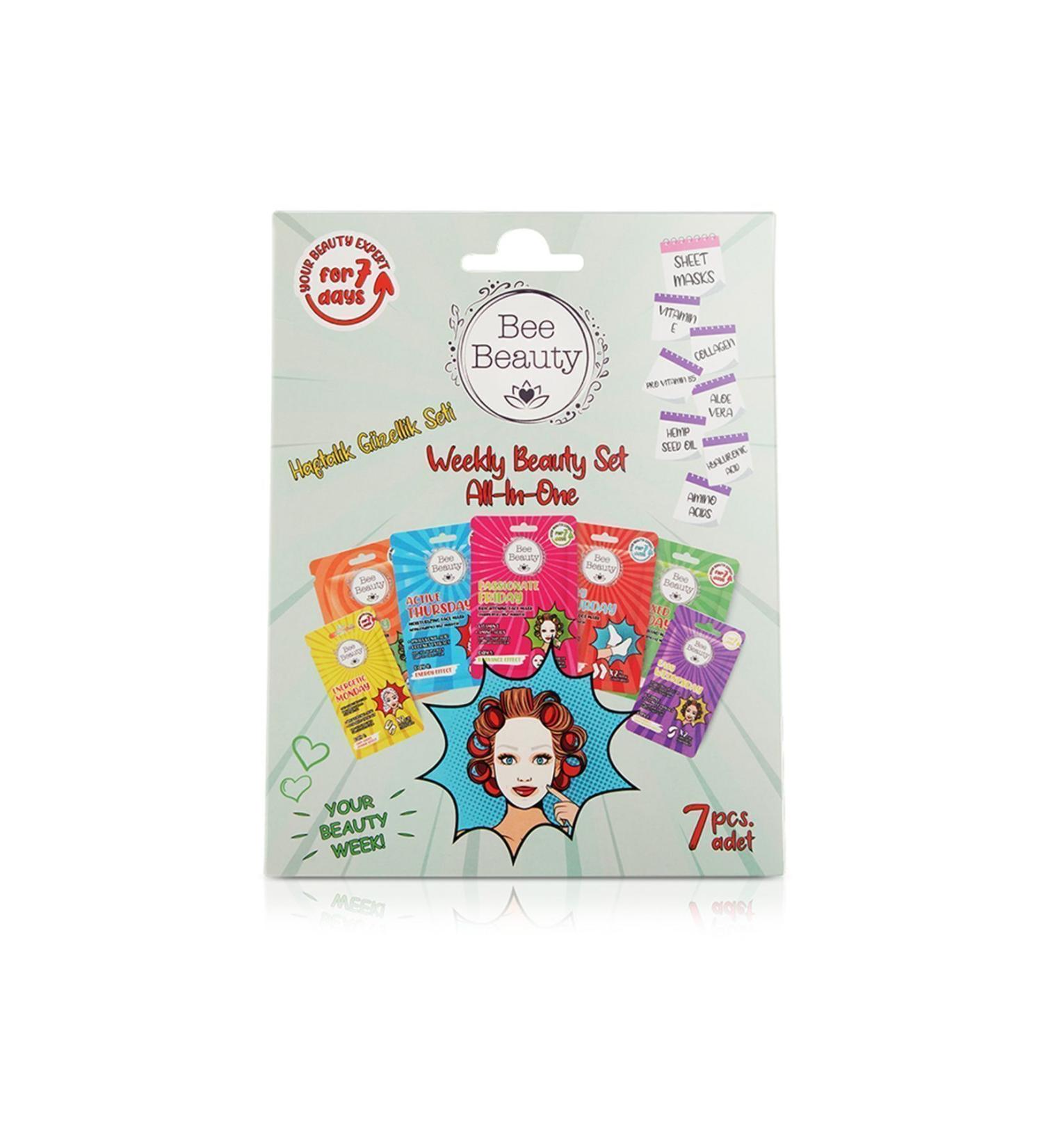 Bee Beauty Weekly Beauty Kit 7 X Masks - Buy Online on GoSupps.com