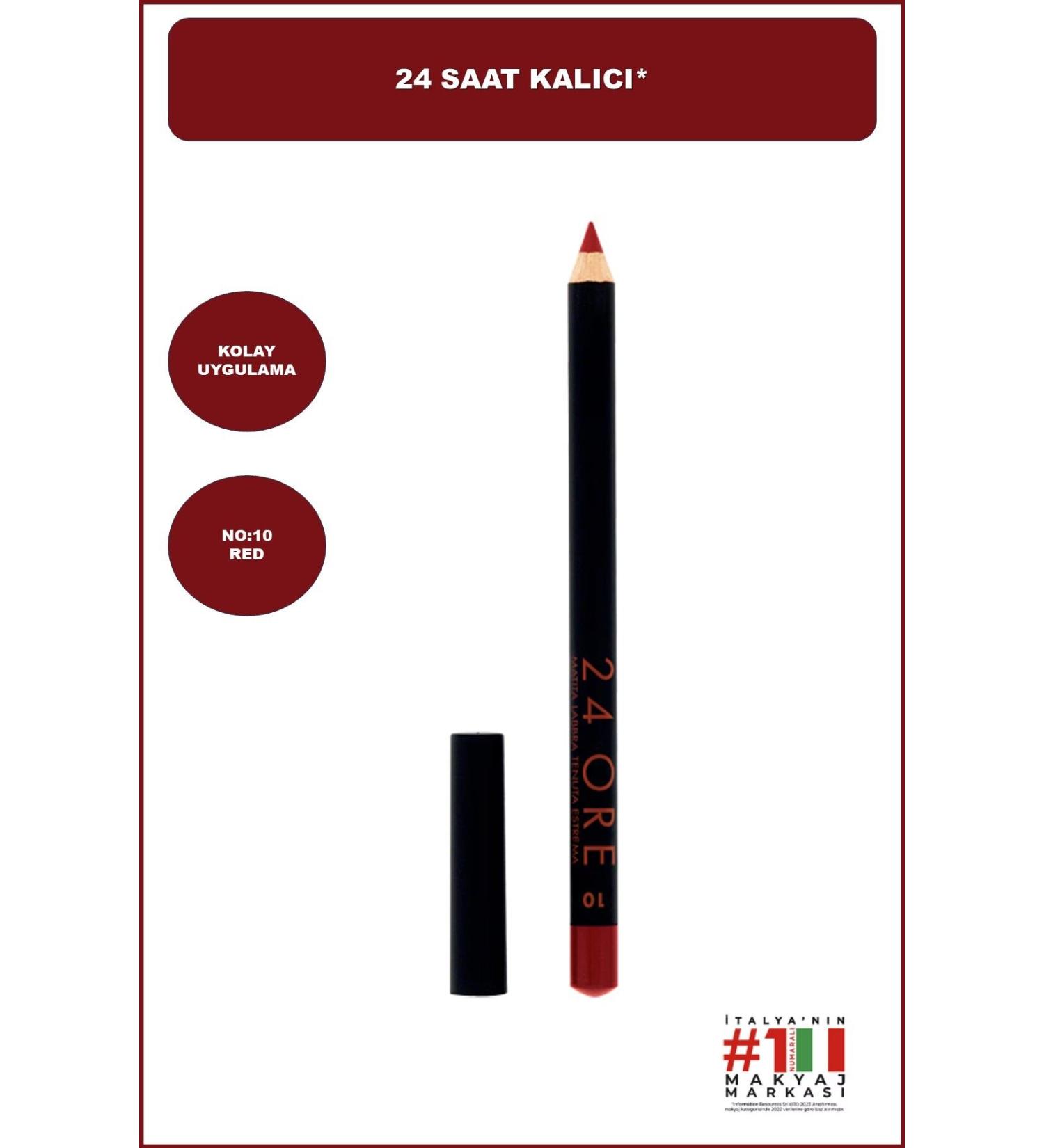 Deborah 24ore Lip Pencil No: 10 Red - Buy Online on GoSupps.com