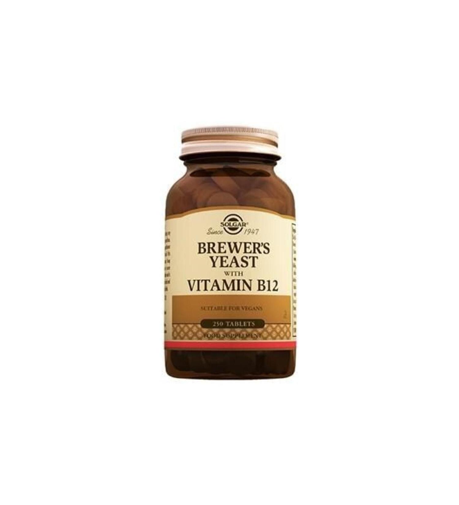 Solgar Brewers Yeast With Vitamin B12 250 Tablets
