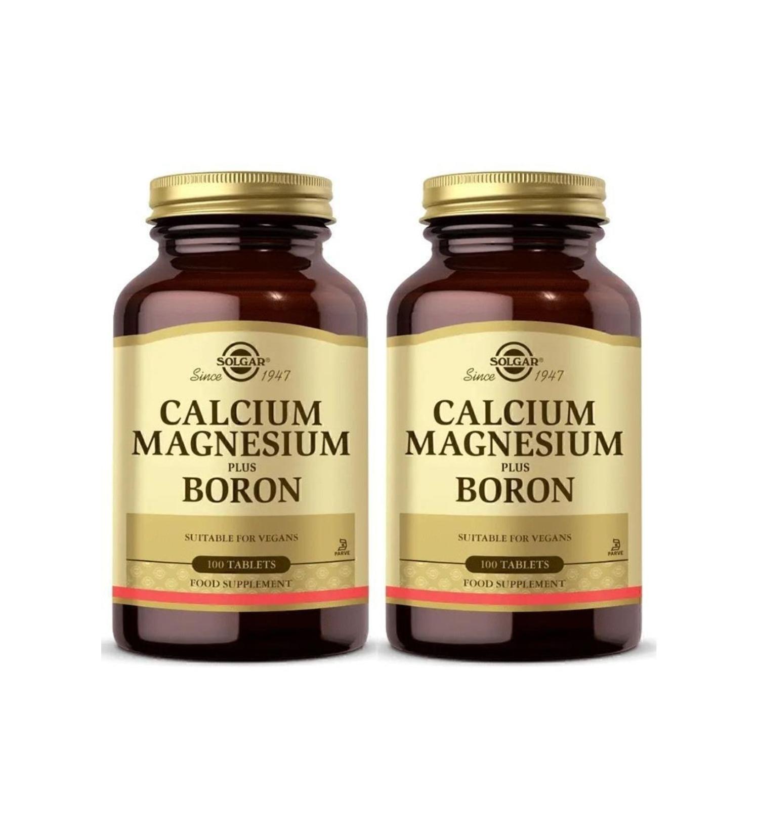 Solgar Calcium Magnesium Plus Boron 100 Tablets 2 Pieces