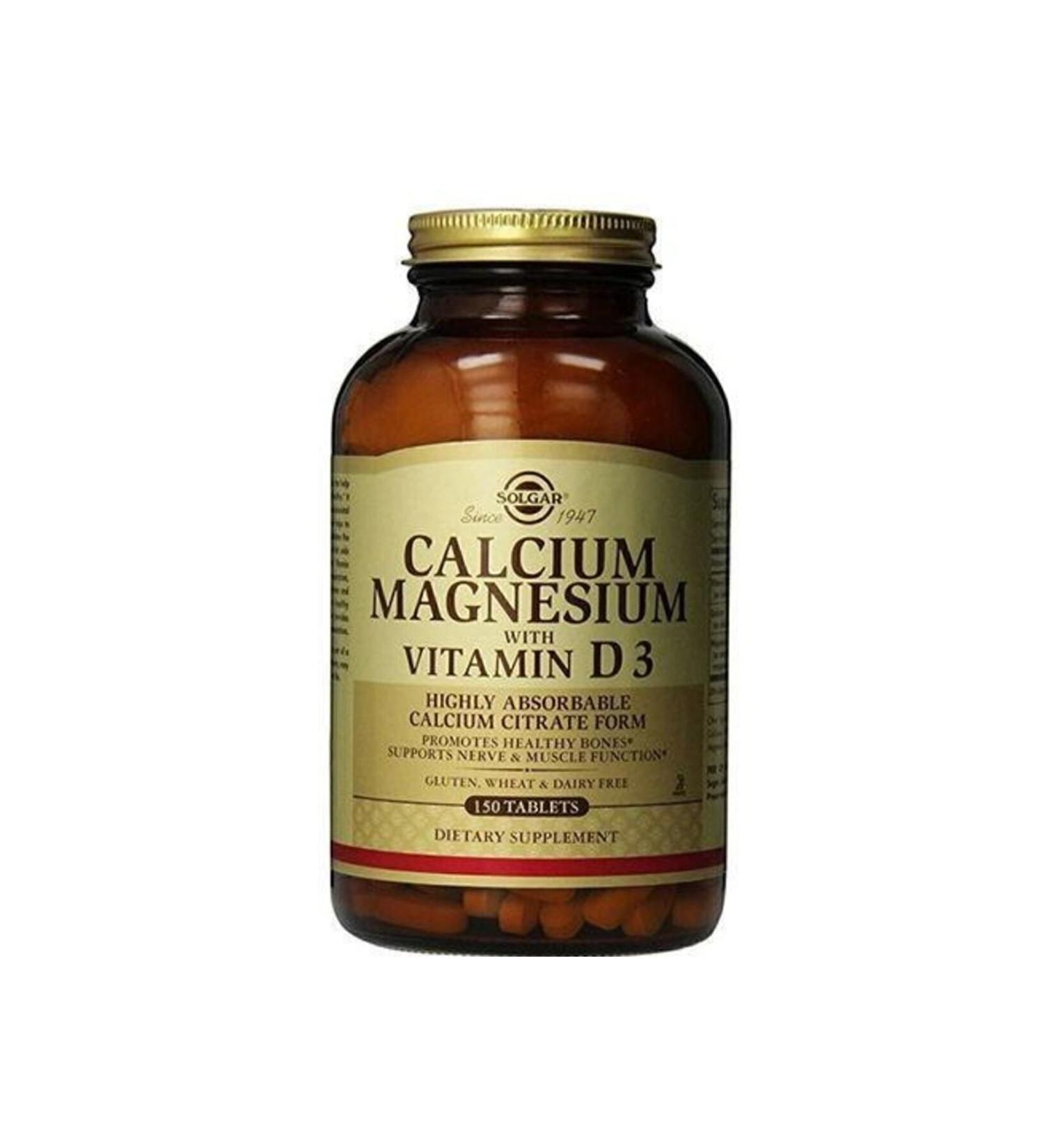 Solgar Calcium Magnesium With Vitamin D3 150 Tablets