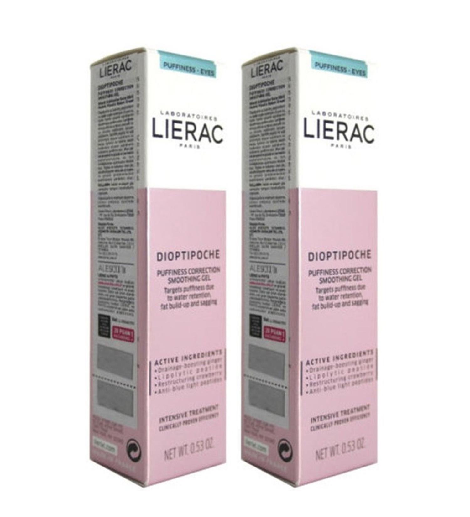 Lierac Renewing Eye Cream Gel Strengthening the Barrier Under the Eyes Moisturizing 15 ml 2-pack