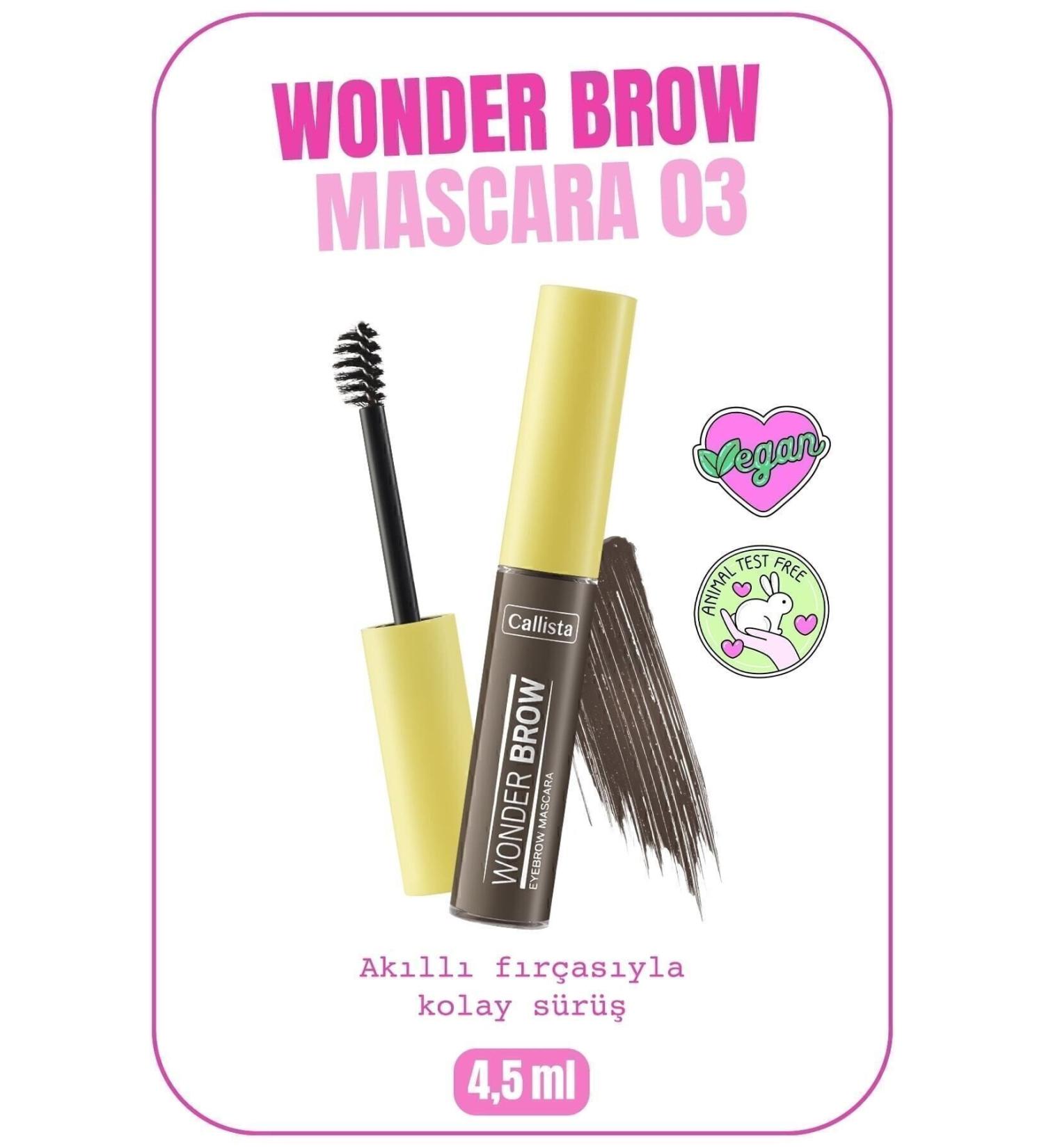 Callista Wonder Brow Eyebrow Mascara Eyebrow Mascara - 03 Dark Brown - Buy Online on GoSupps.com