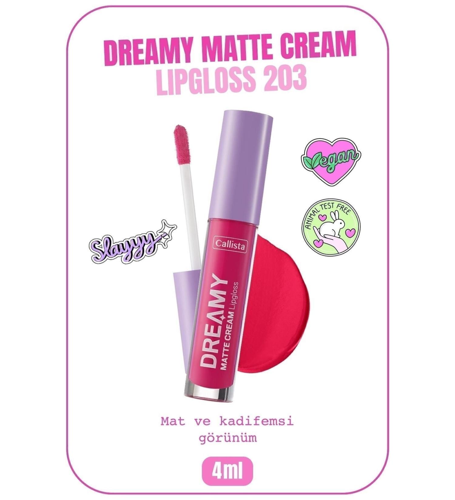 Callista Dreamy Matte Cream Lipgloss Matte Look Lip Gloss - 203 What A Cutie - Pink - Buy Online on GoSupps.com