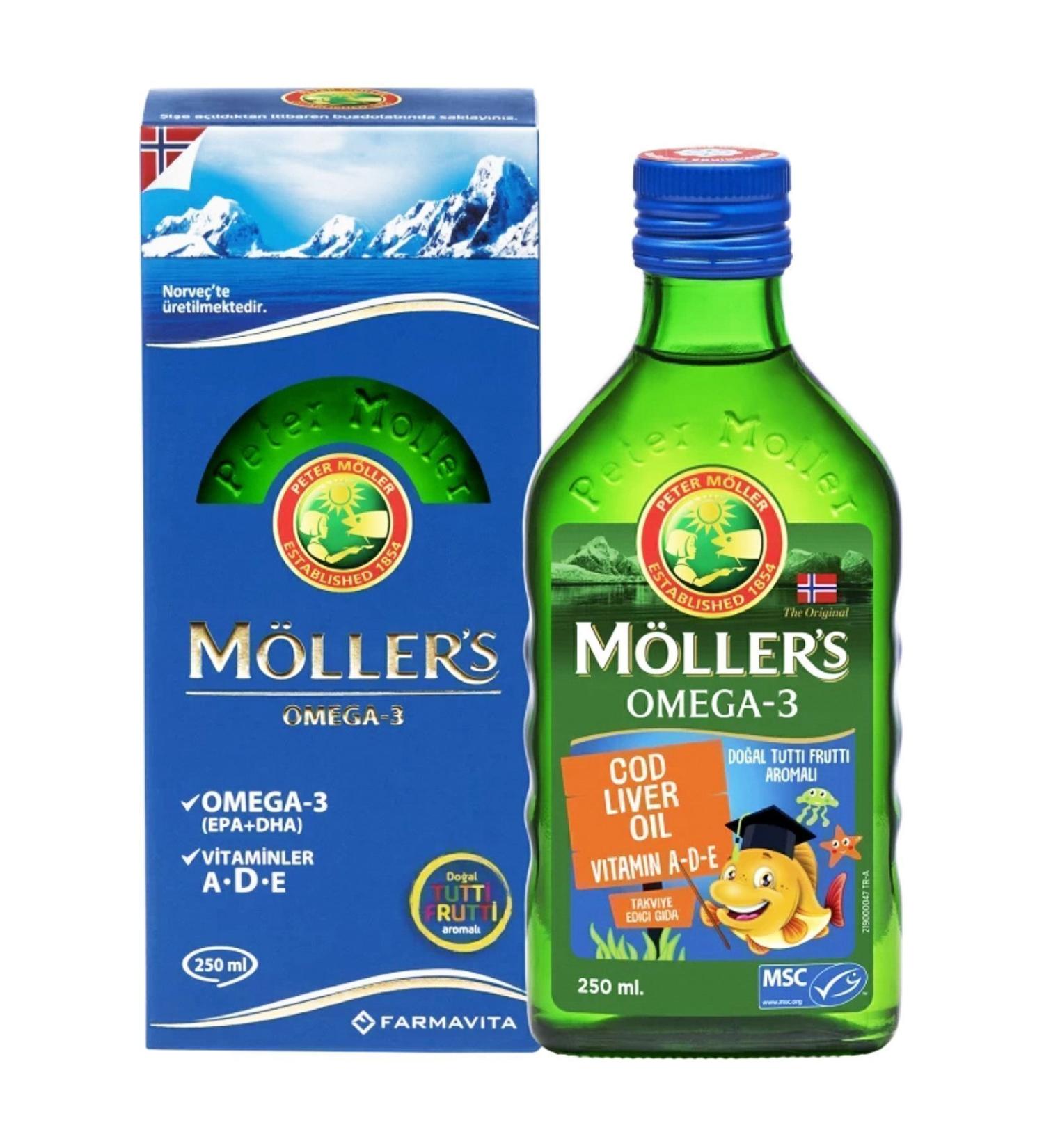 Mollers Tutti Frutti Omega 3 Fish Oil 250 Ml