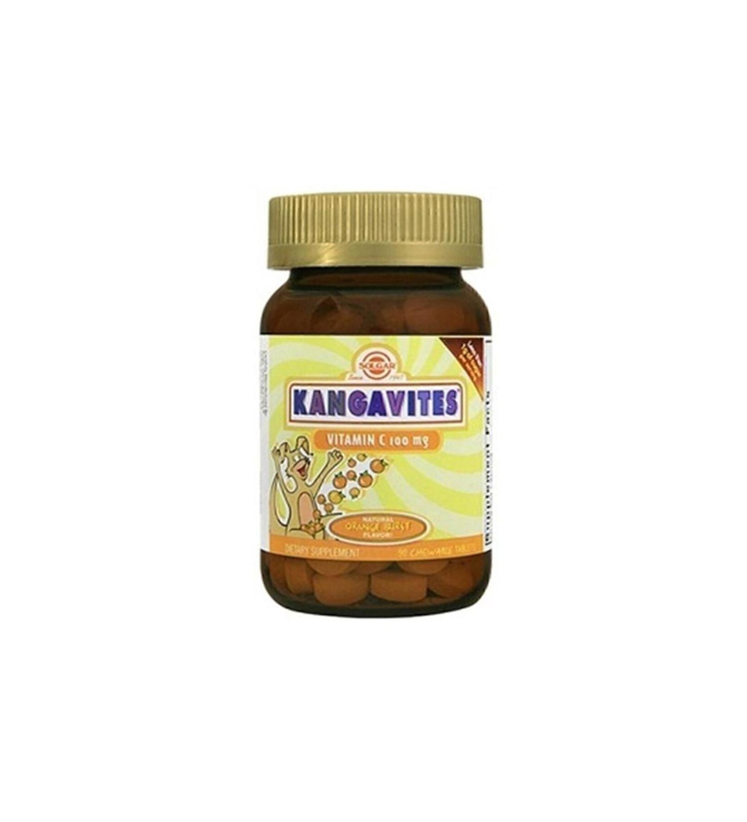 Solgar Kangavites Vitamin C 100 Mg 90 Chewable Tablets