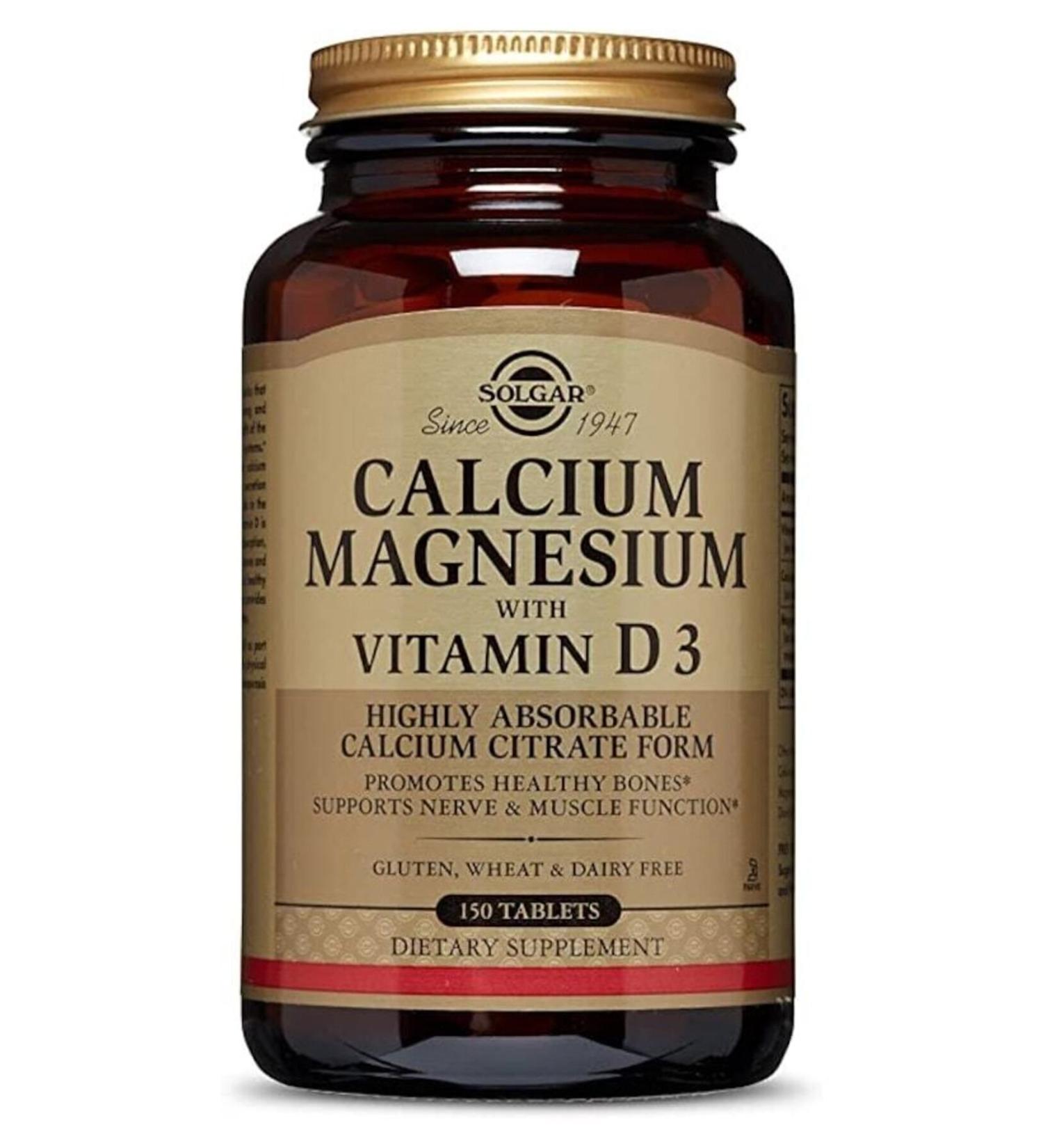 Solgar Calcium Magnesium Plus Zinc 150 Tablets 2 Pieces