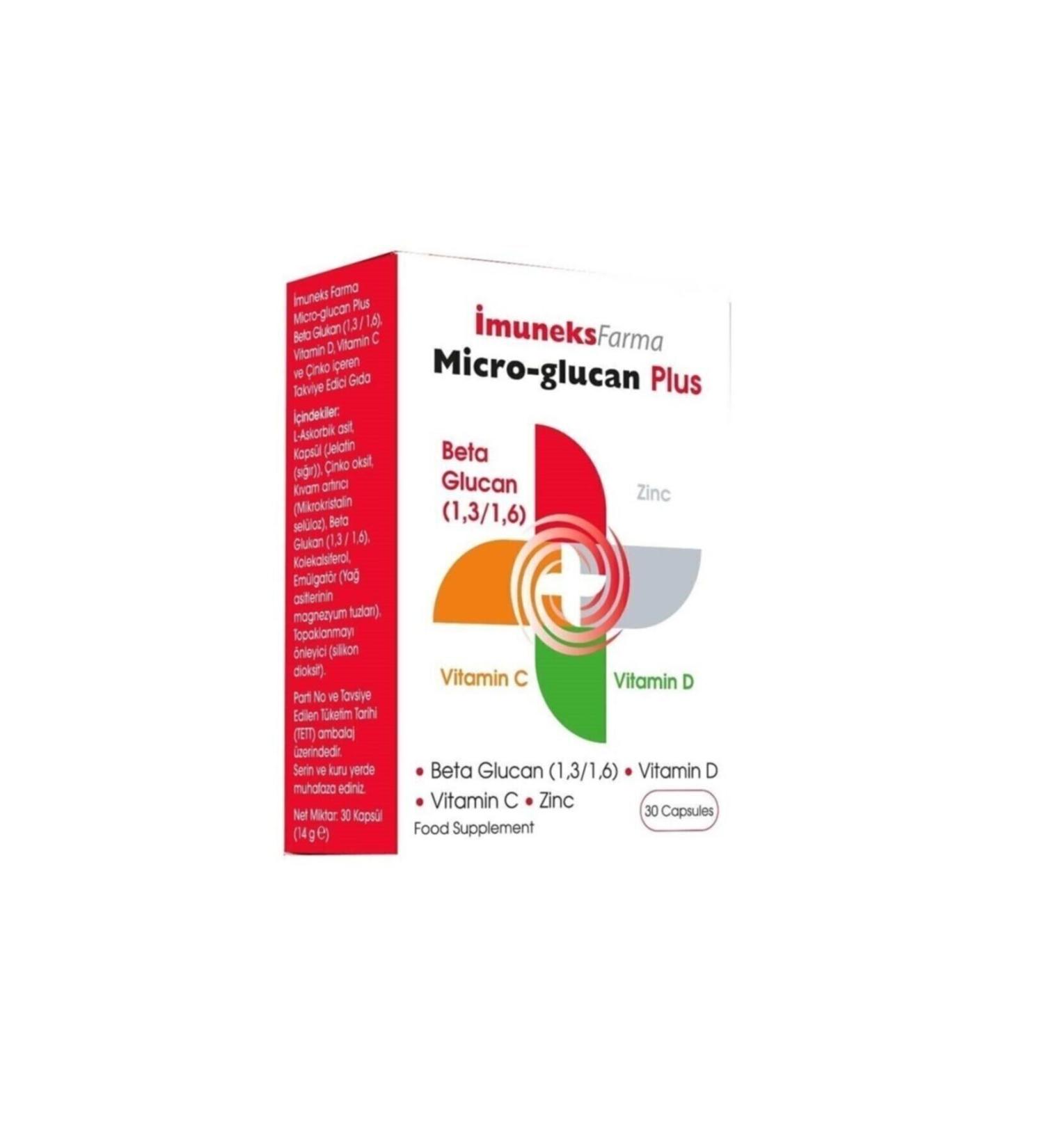 Imuneks Micro Glucan Plus Beta Glucan 30 Capsules