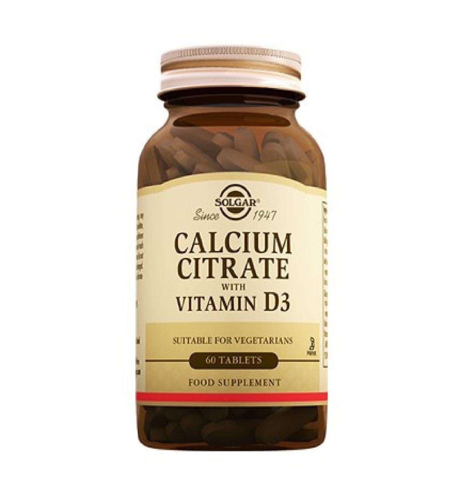 Solgar Calcium Citrate Vitamin D3 60 Tablet Skt. 31 12 2022