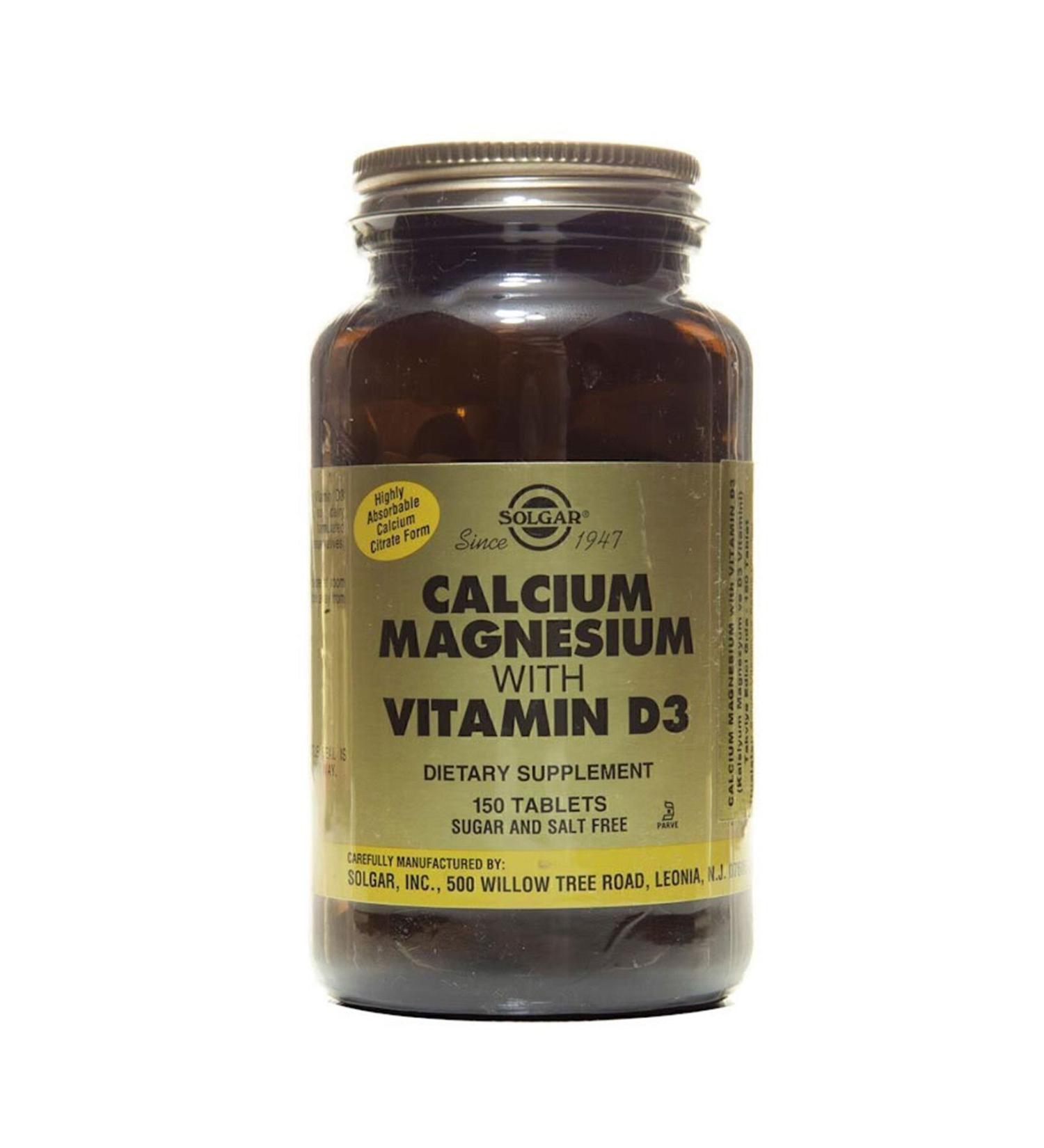 Solgar Calcium Magnesium With Vitamin D3 150 Tablets