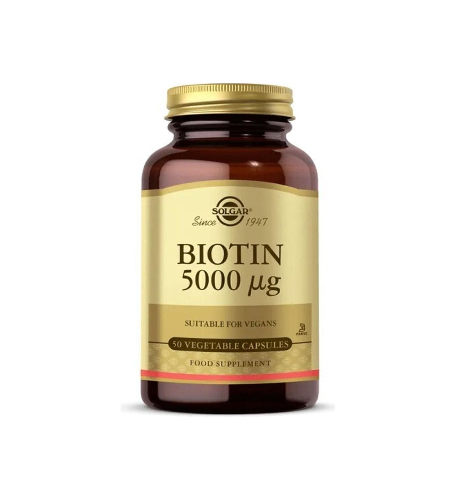 Solgar Biotin 5000 Mcg 50 Capsules
