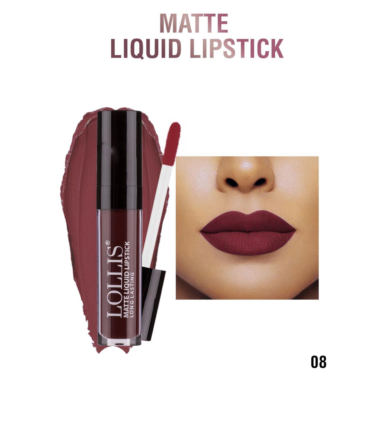 Lollis Matte Liquid Lipstick 08 /matte Liquid Lipstick 08 - Buy Online on GoSupps.com