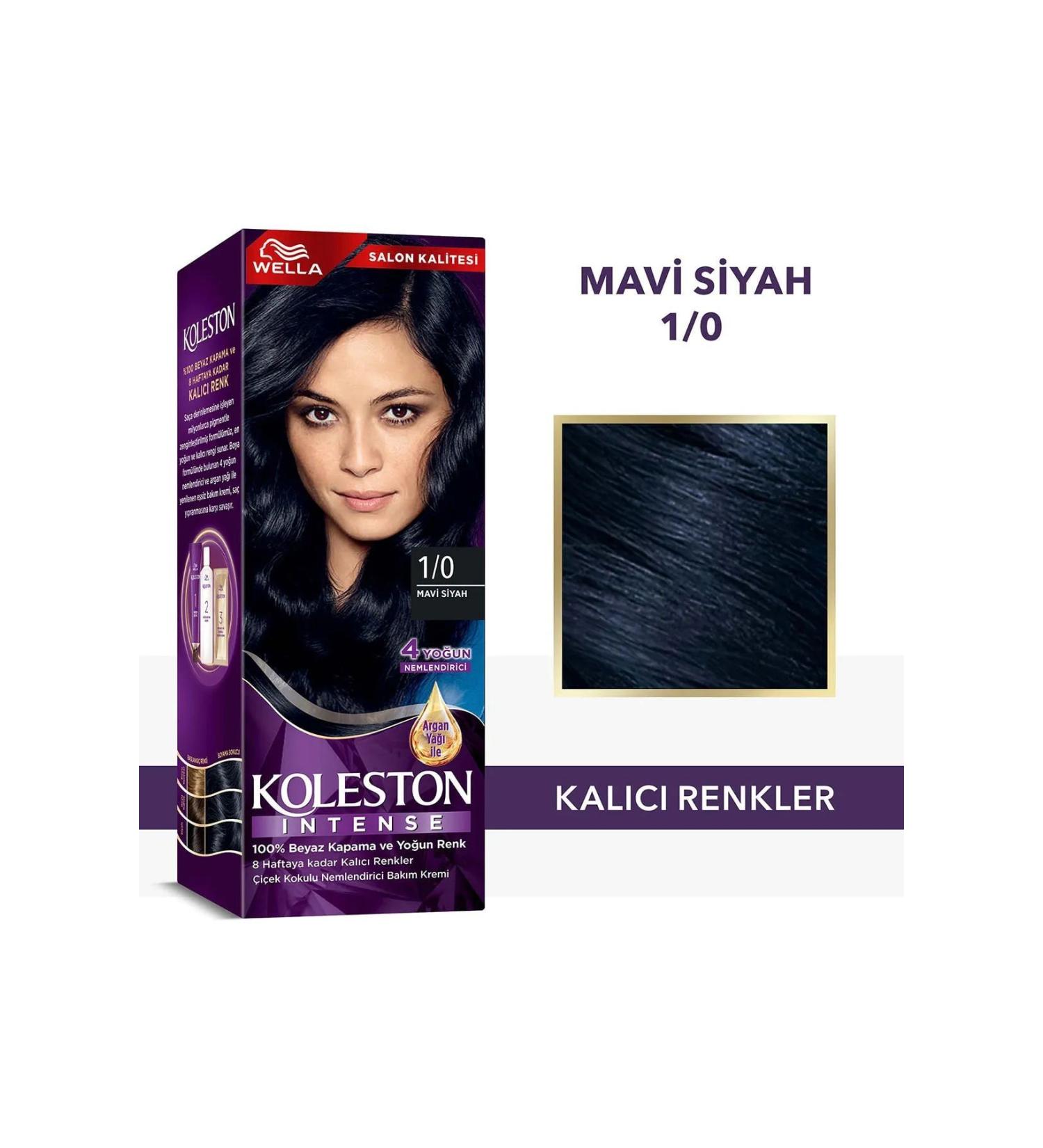 HELSOL Koleston Intense Hair Dye 1/0 Blue Black - Salon Quality - HLS5035-8069