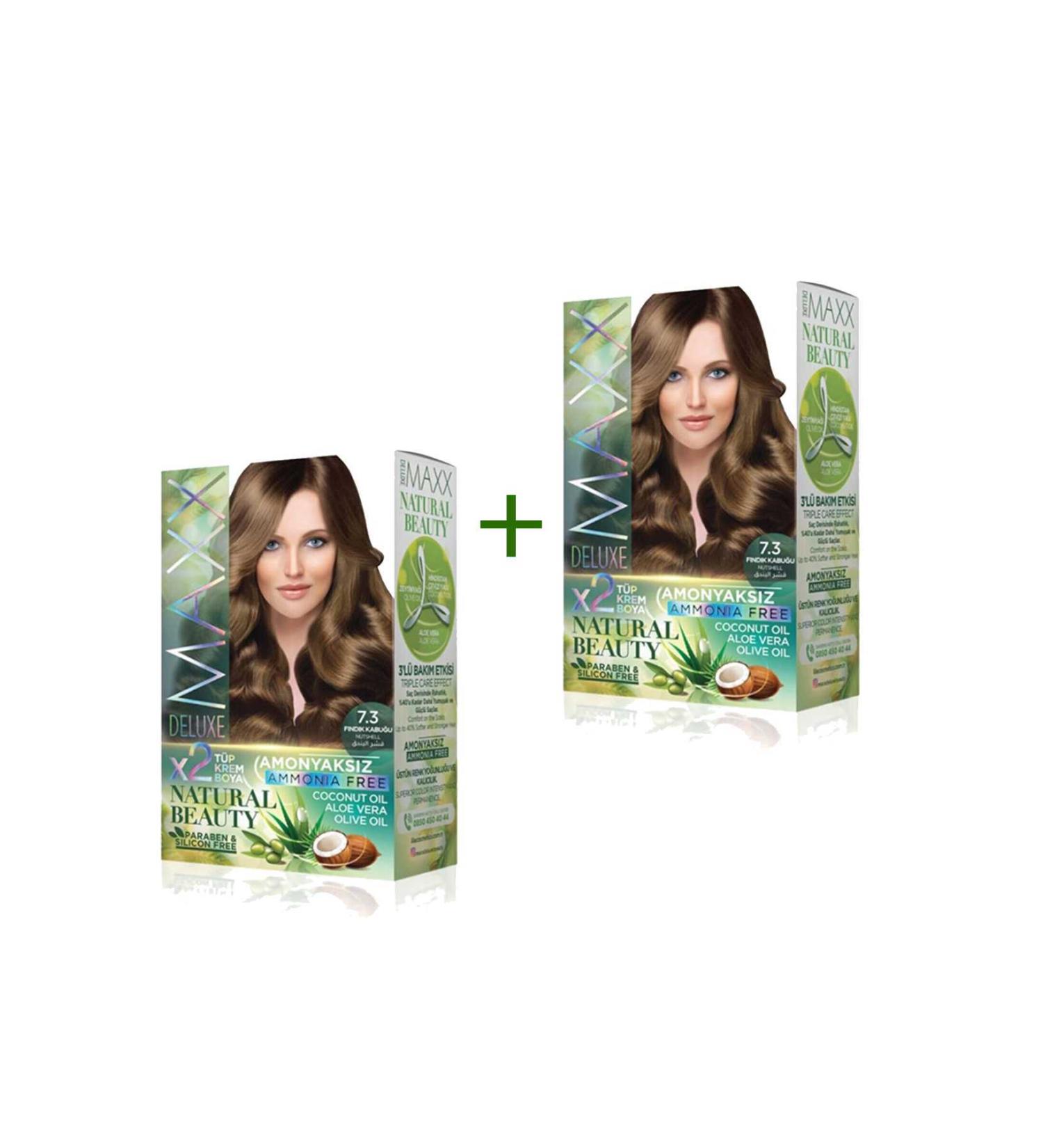 libescarf 2 Pack Natural Beauty Ammonia Free Hair Dye 7.3 Hazelnut Shell