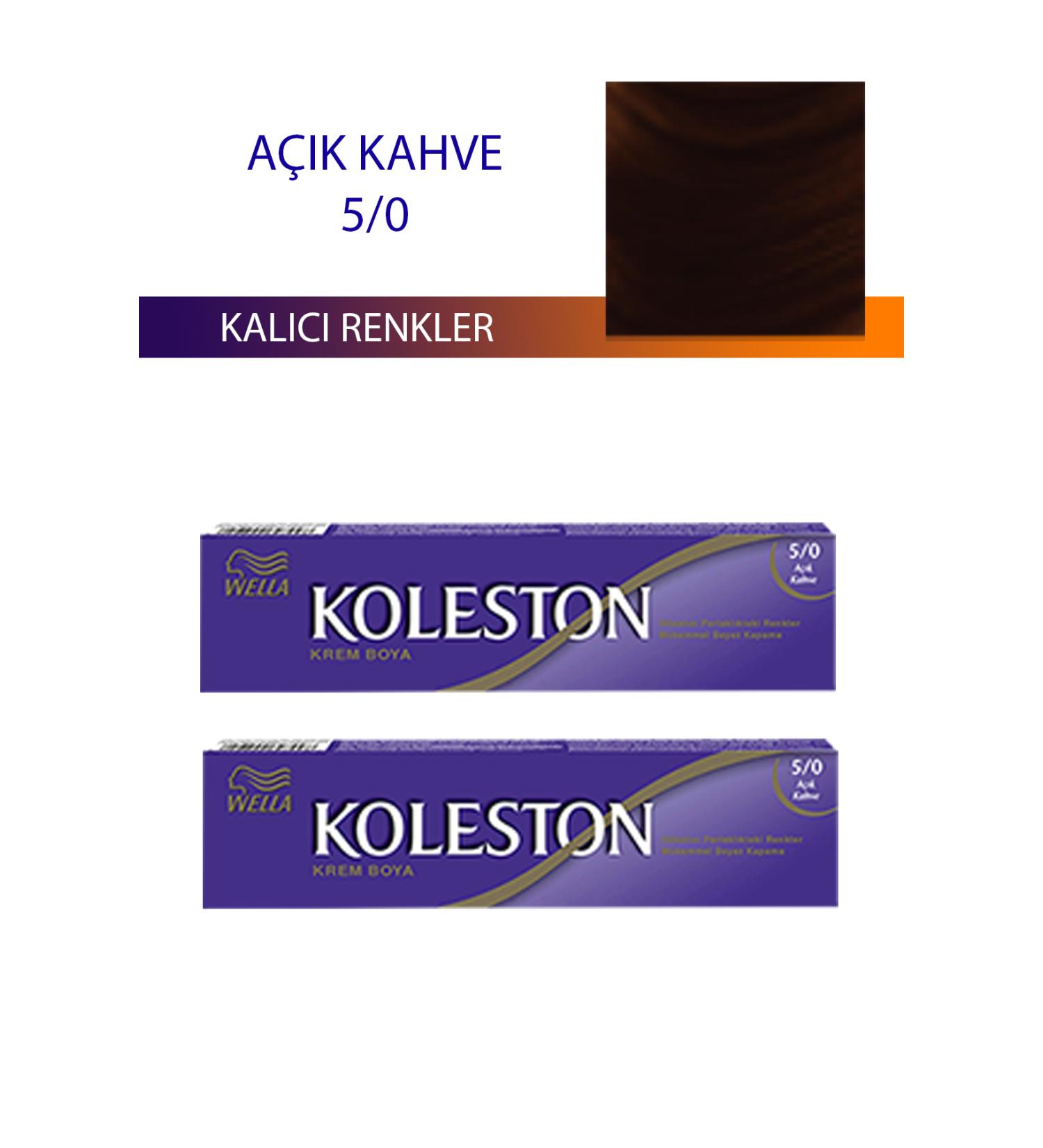 ekapkozmetik 2 Single Tube Hair Dye Light Brown 5/0 - DVG3834-3775