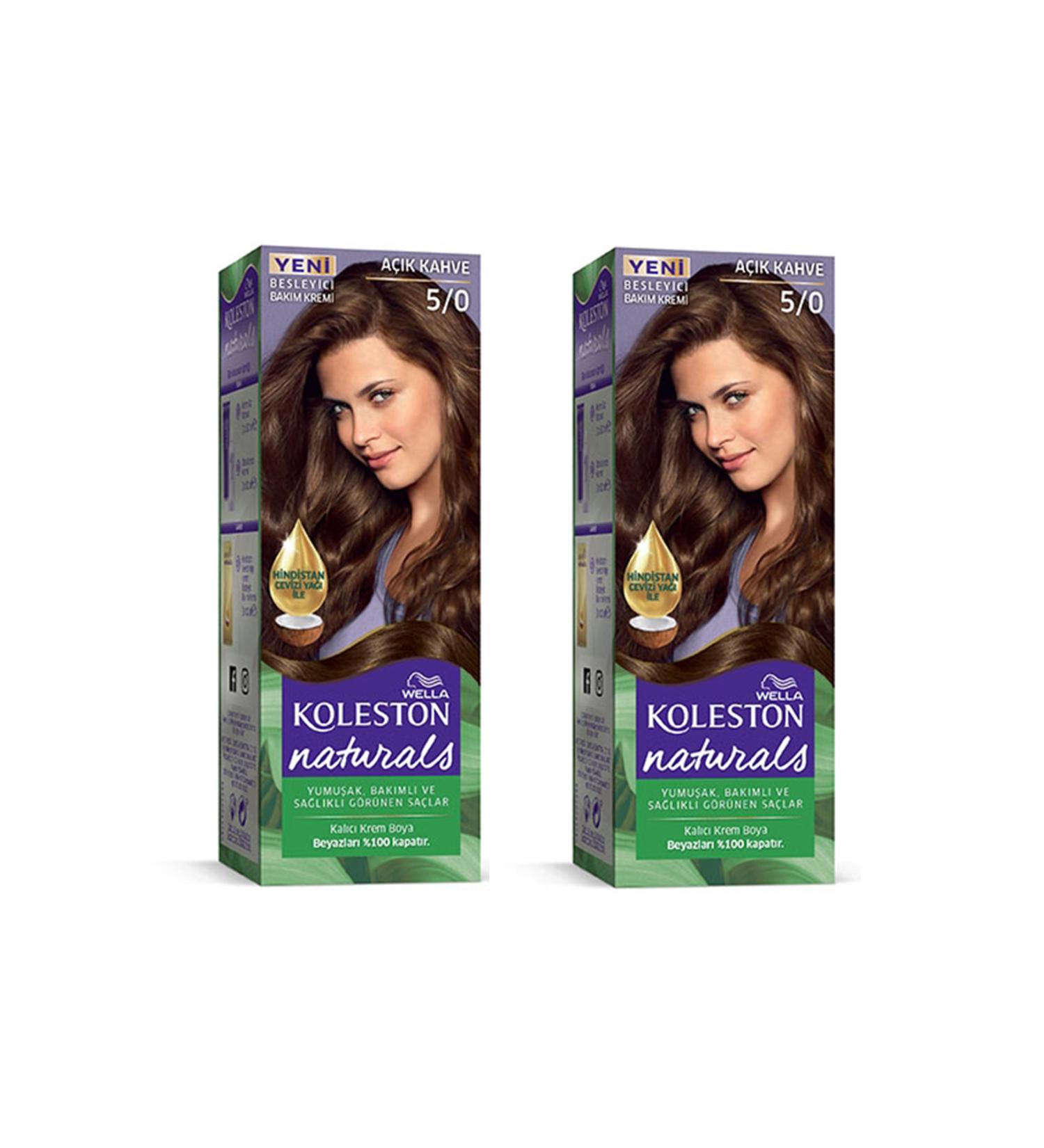 sahbulstore Naturals Hair Dye Light Brown 5/0 2x Pack - SBS7982-2234