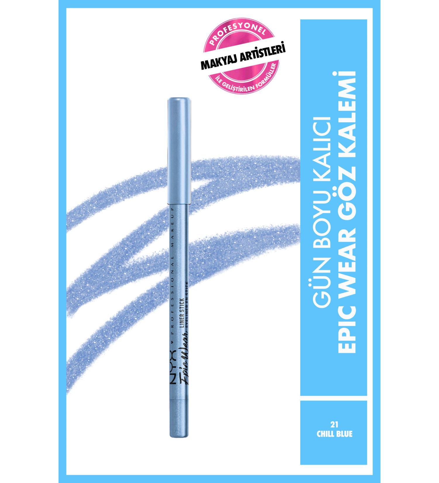NYX Professional Makeup Epic Wear Liner Sticks Eye Pencil - Chill Blue - Baby Blue - Buy Online on GoSupps.com