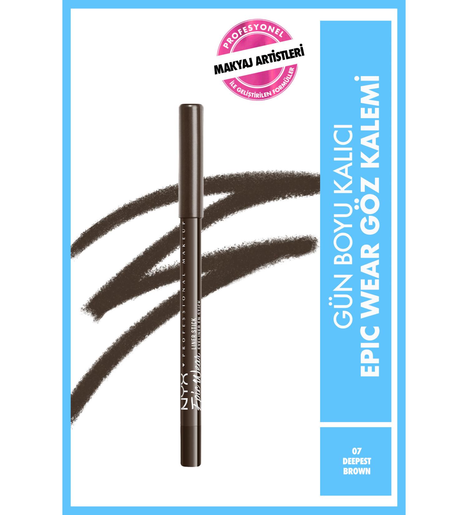 NYX Professional Makeup Epic Wear Liner Sticks Eye Pencil - Deepest Brown - Brown - Buy Online on GoSupps.com