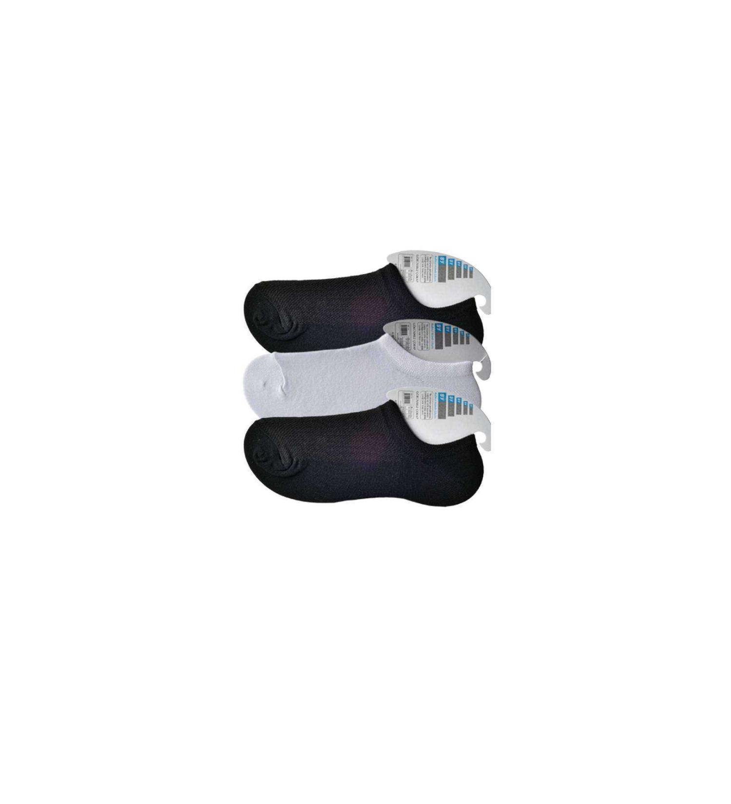 Skygo Black and White Men's Invisible Socks 3 pairs