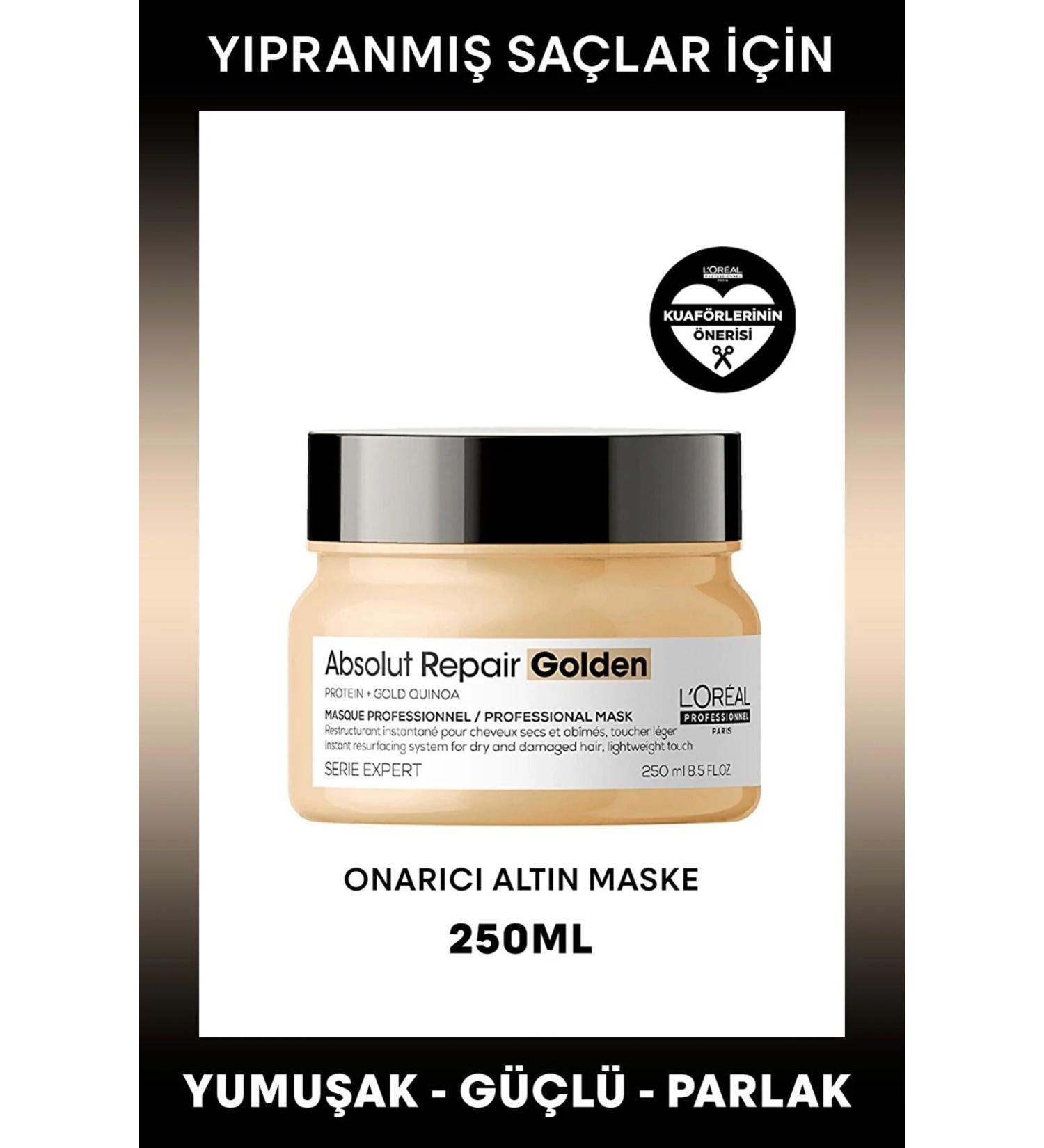 L'Oreal Paris Serie Expert Absolut Repair Gold Mask for Damaged Hair 250ml - Buy Online on GoSupps.com