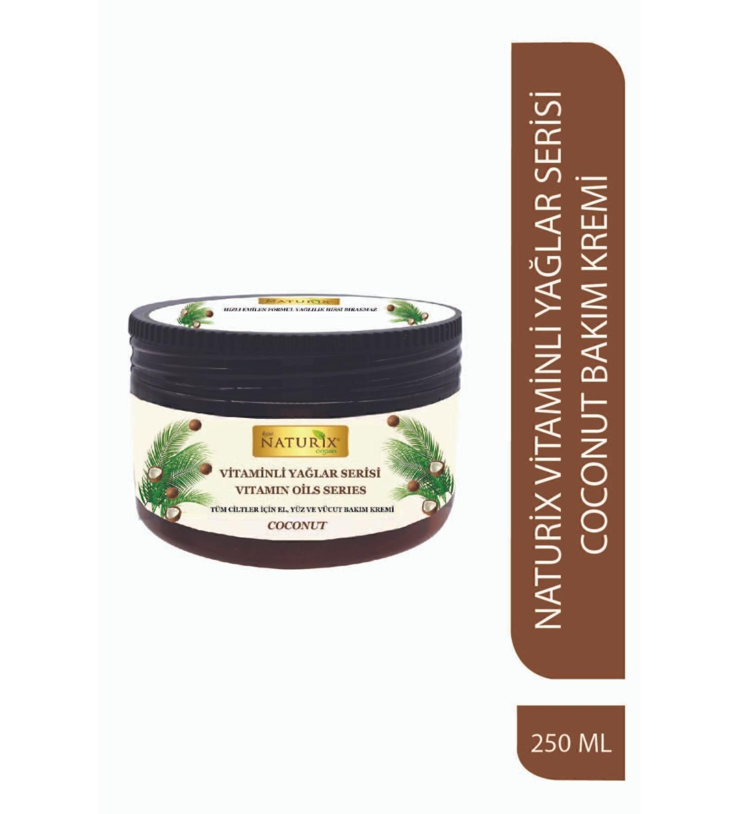 Naturix Vitamin Oil Series Coconut Essence Hand Face Body Cream 250 ml Coconut Oil - Buy Online on GoSupps.com
