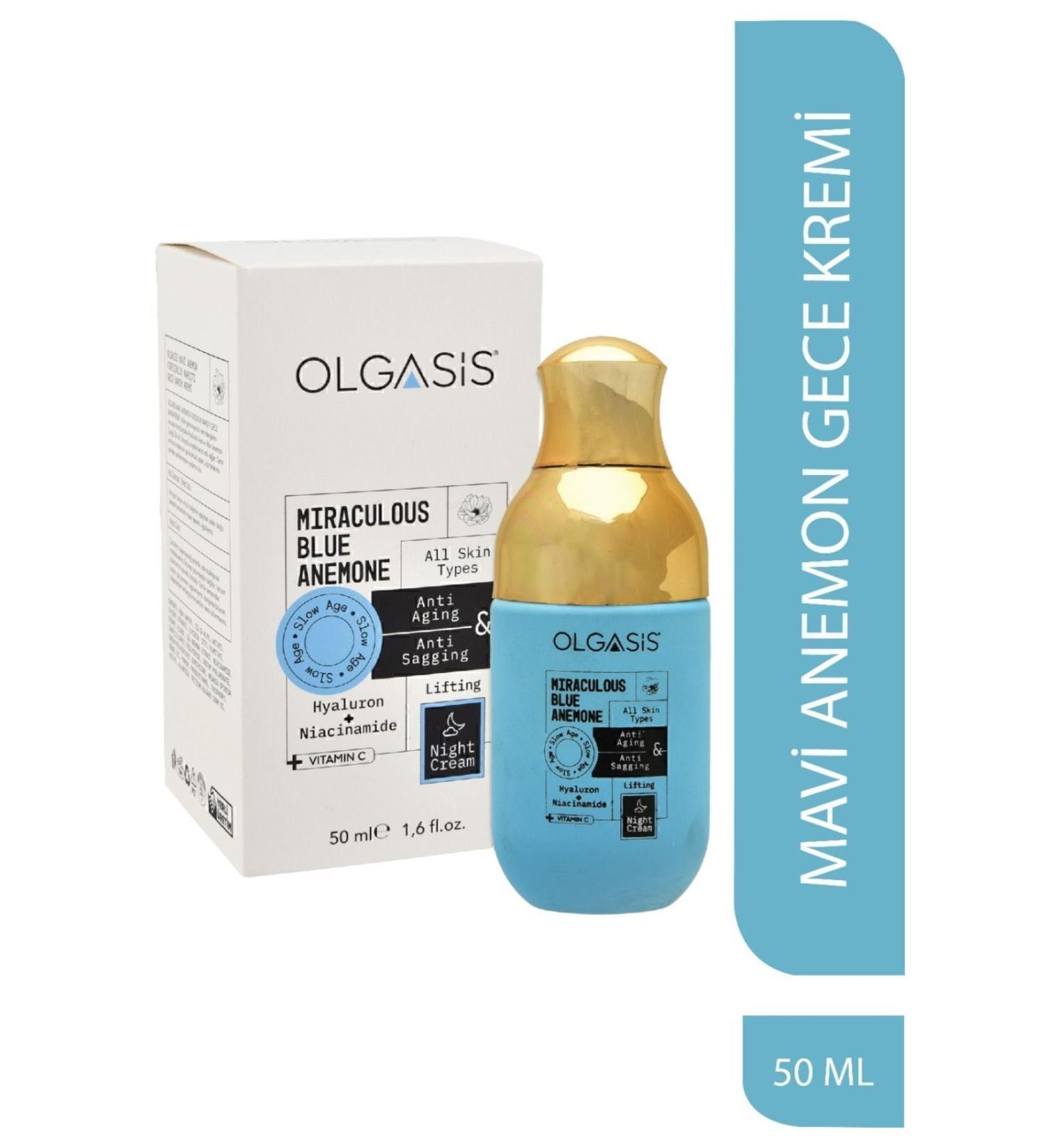 Olgasis Blue Anemone Intensive Night Cream Anti-wrinkle Blue Anemone Night Cream 50ml