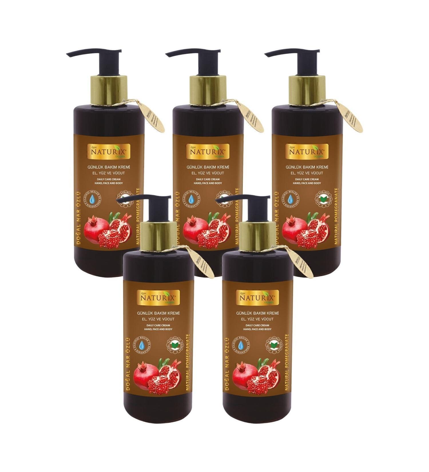 Naturix 250 ml Repairing Vitamin Hand Face Body Care Cream 5-pack Pomegranate Cream Pomegranate Cream - Buy Online on GoSupps.com