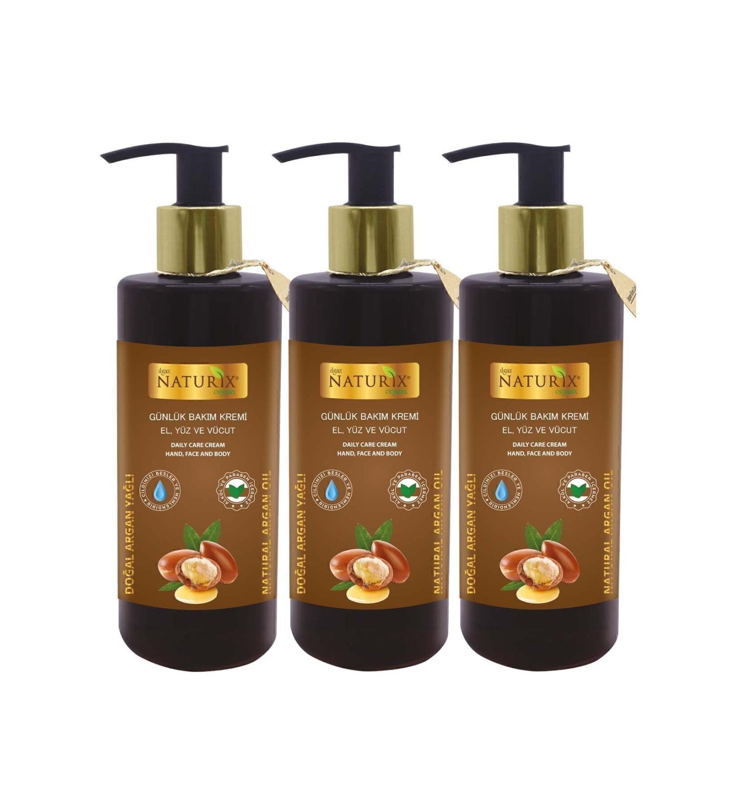 Naturix Argan Oil Skin Cream Hand Face Body Moisturizer 3 Barrier Cream O un Moisture Series 250 ml - Buy Online on GoSupps.com