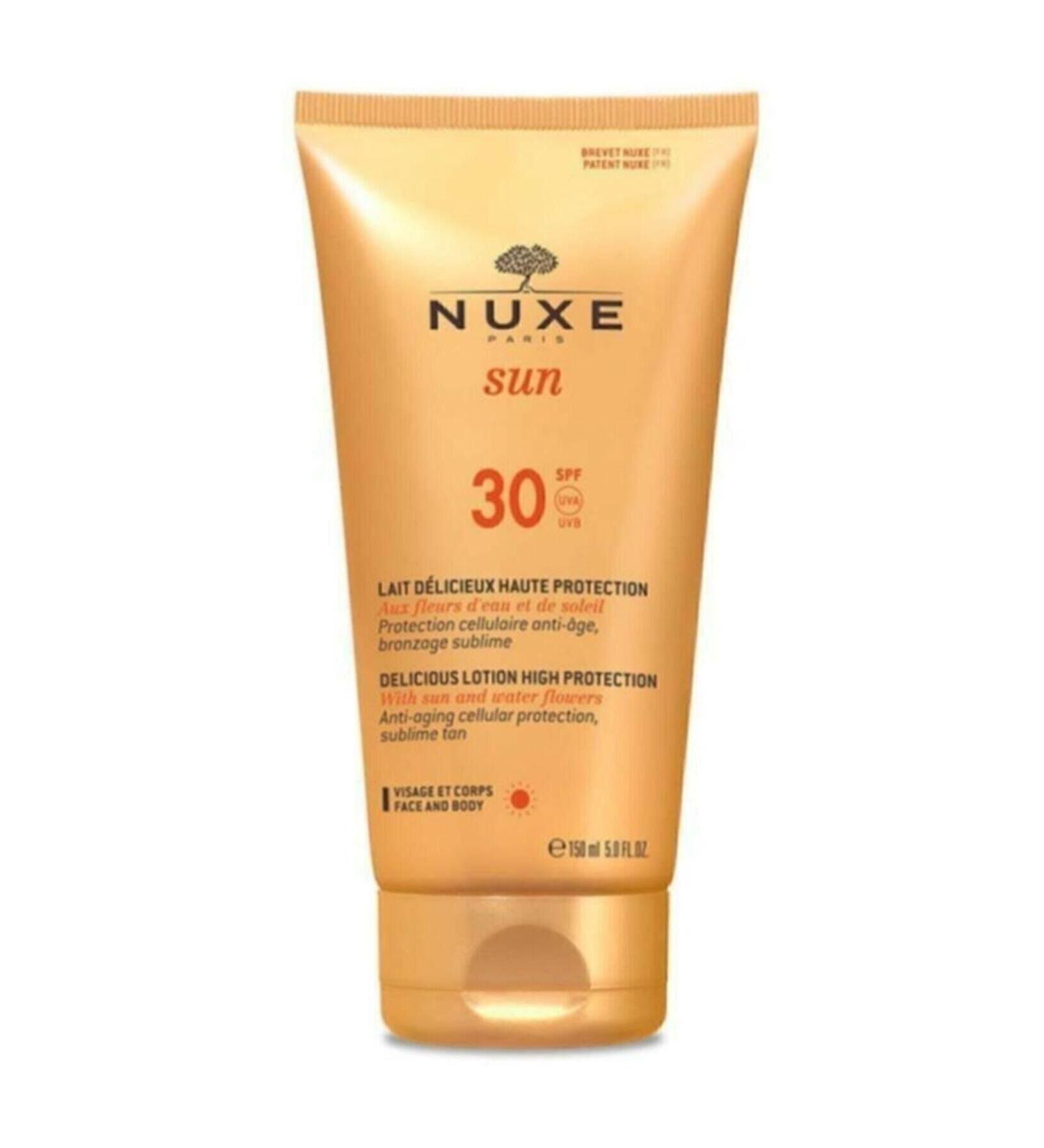 Nuxe Sun Lait Protection Sunscreen Face and Body Milk Spf30 150ml