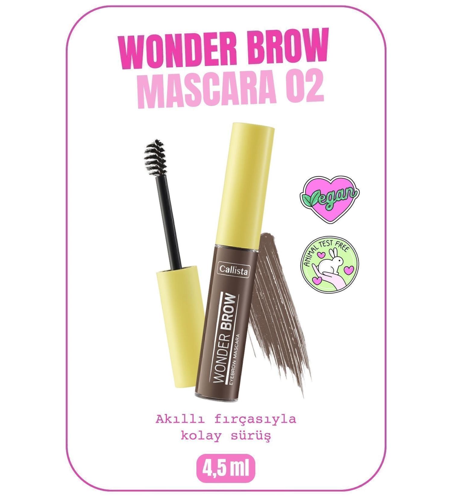 Callista Wonder Brow Eyebrow Mascara Eyebrow Mascara - 02 Brown - Brown - Buy Online on GoSupps.com