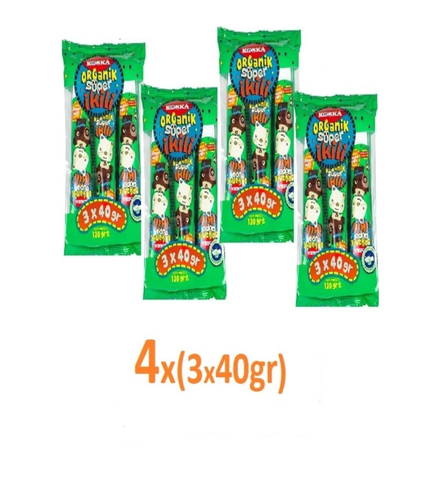 Koska Tube Organic Super Double Tahini Molasses Mix Advantage Package 4 X (3x 40 G)8690710141241