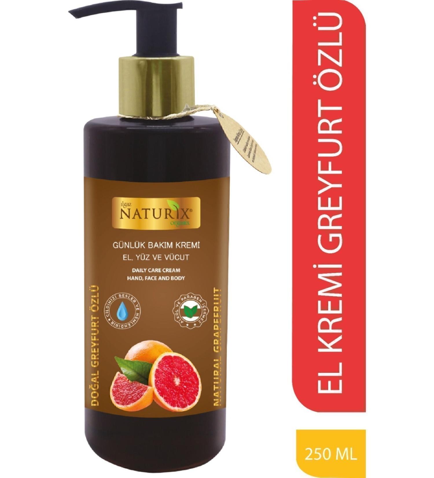 Naturix Vitamin C Grapefruit Fruit Extract 250 Ml Daily Care Cream Organic Hand - Face - Body Care Cream - Buy Online on GoSupps.com