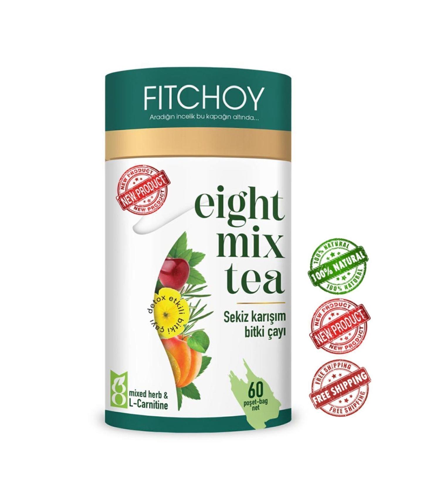 Fitchoy 8 Mix Detox Effective Eight Mix Herbal Tea to Stay in Shape 60 Pieces 90gr