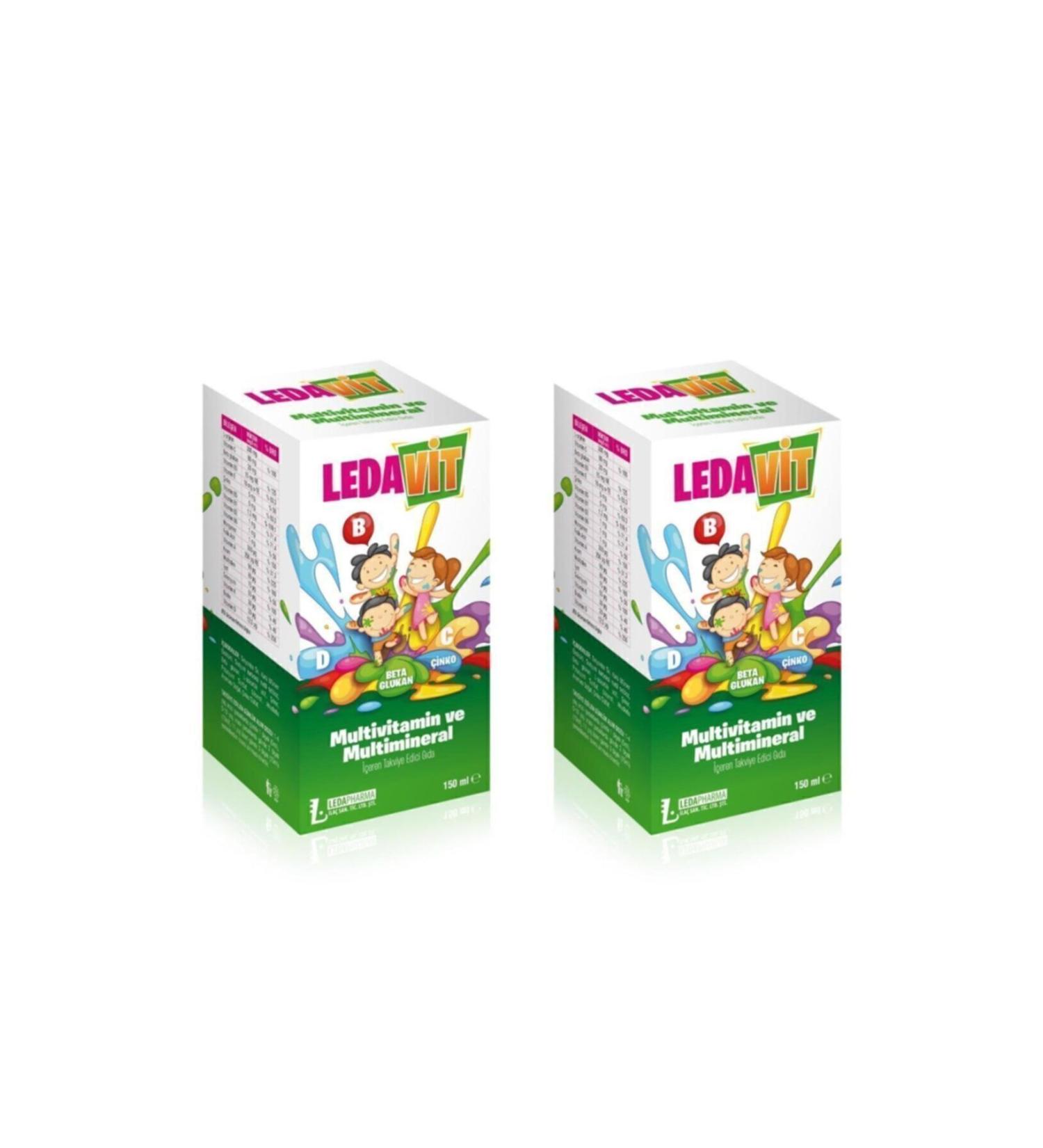 LedaPharma Ledavit Multivitamin and Mineral Syrup 150ml X2 Pieces