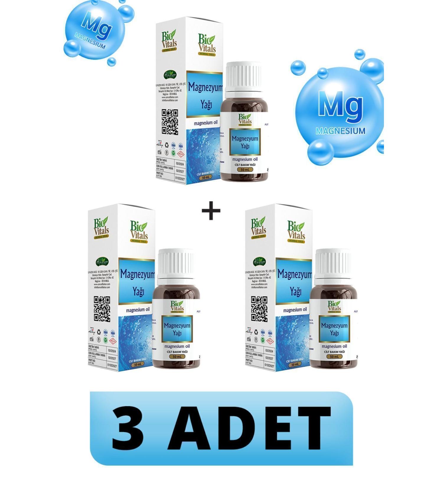 Bio Vitals Magnesium Oil 50 ml 3 PIECES