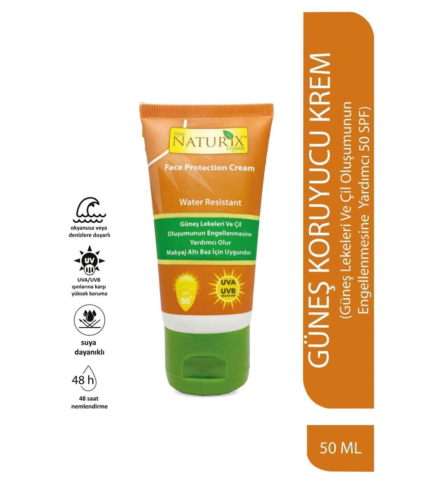Naturix Spf 50+ Face Sunscreen Cream Anti-Spot Uva - Uvb Cream Face Cream