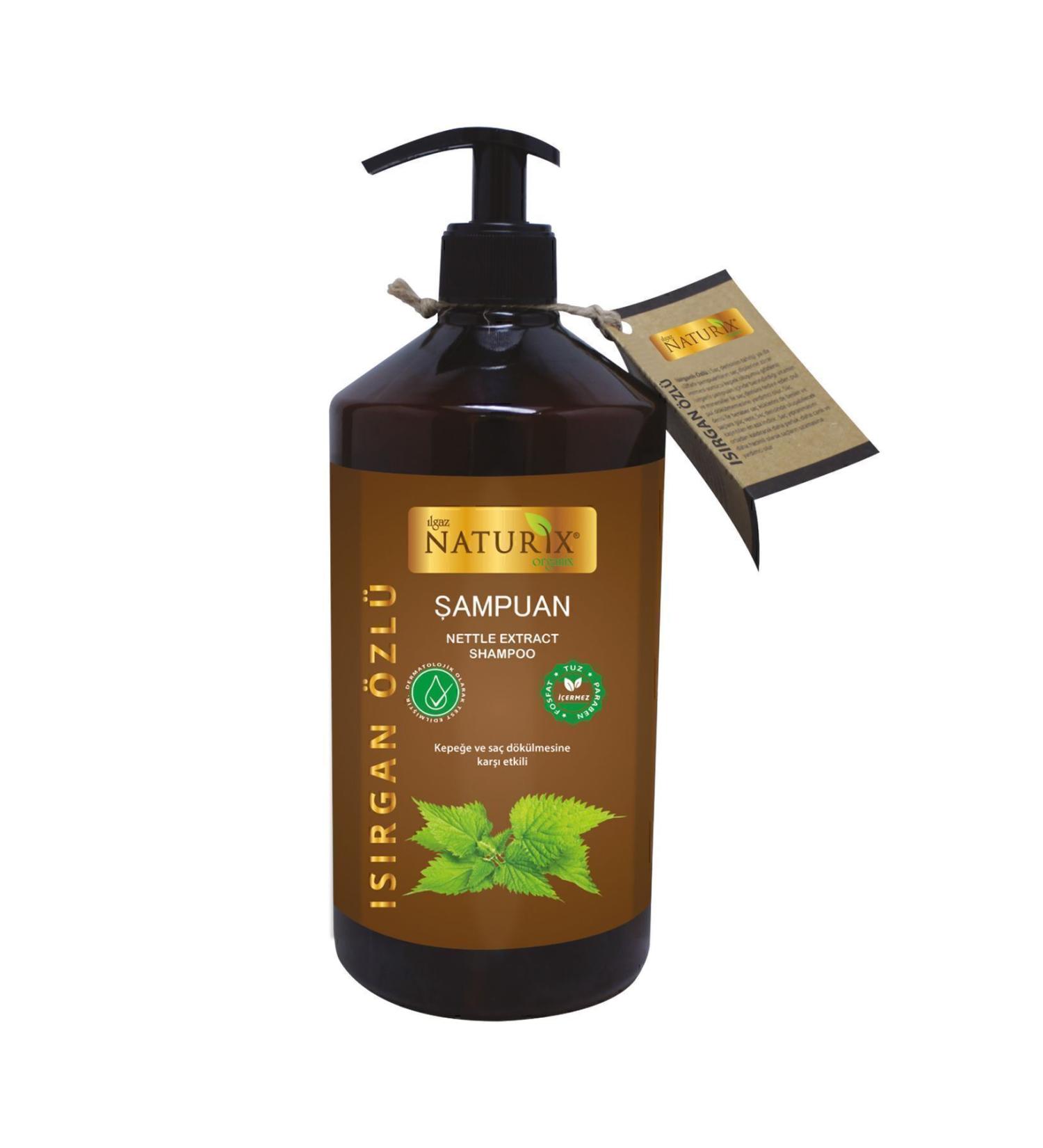 Naturix Anti-Dandruff Effective Nettle Extract Care Shampoo Nettle Shampoo Paraben Phosphate Salt Free - Buy Online on GoSupps.com
