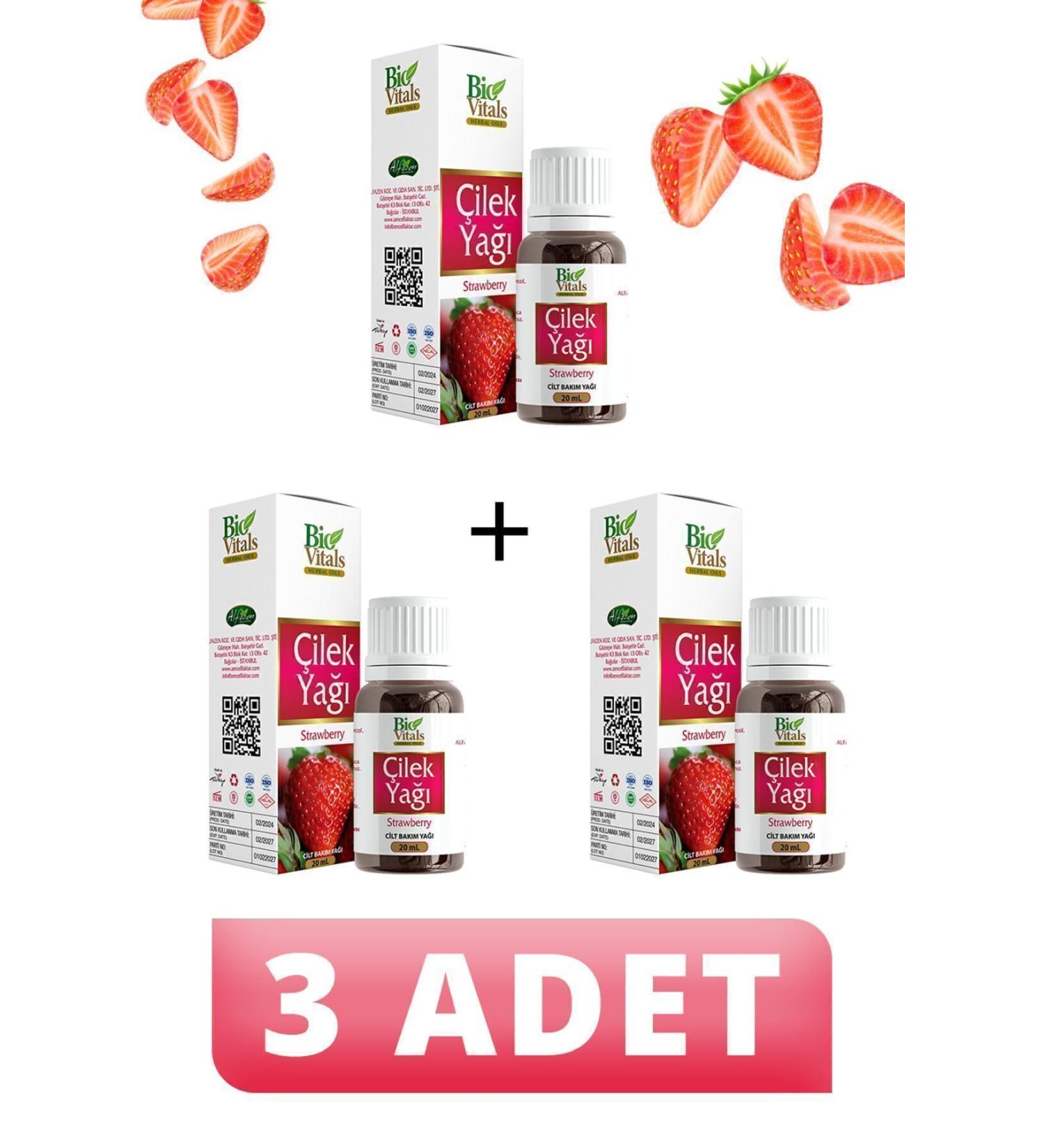 Bio Vitals Strawberry Oil 20 ml 3 PIECES