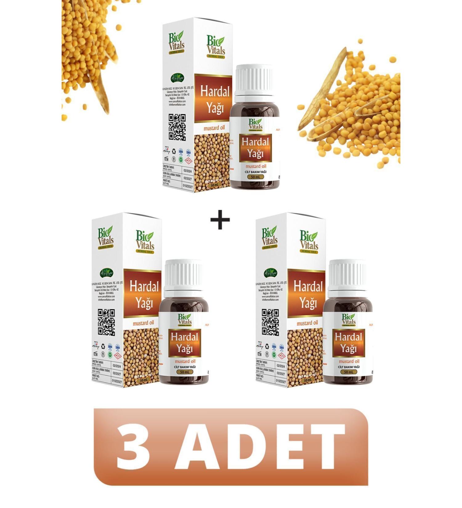 Bio Vitals Mustard Oil 50 ml 3 PIECES