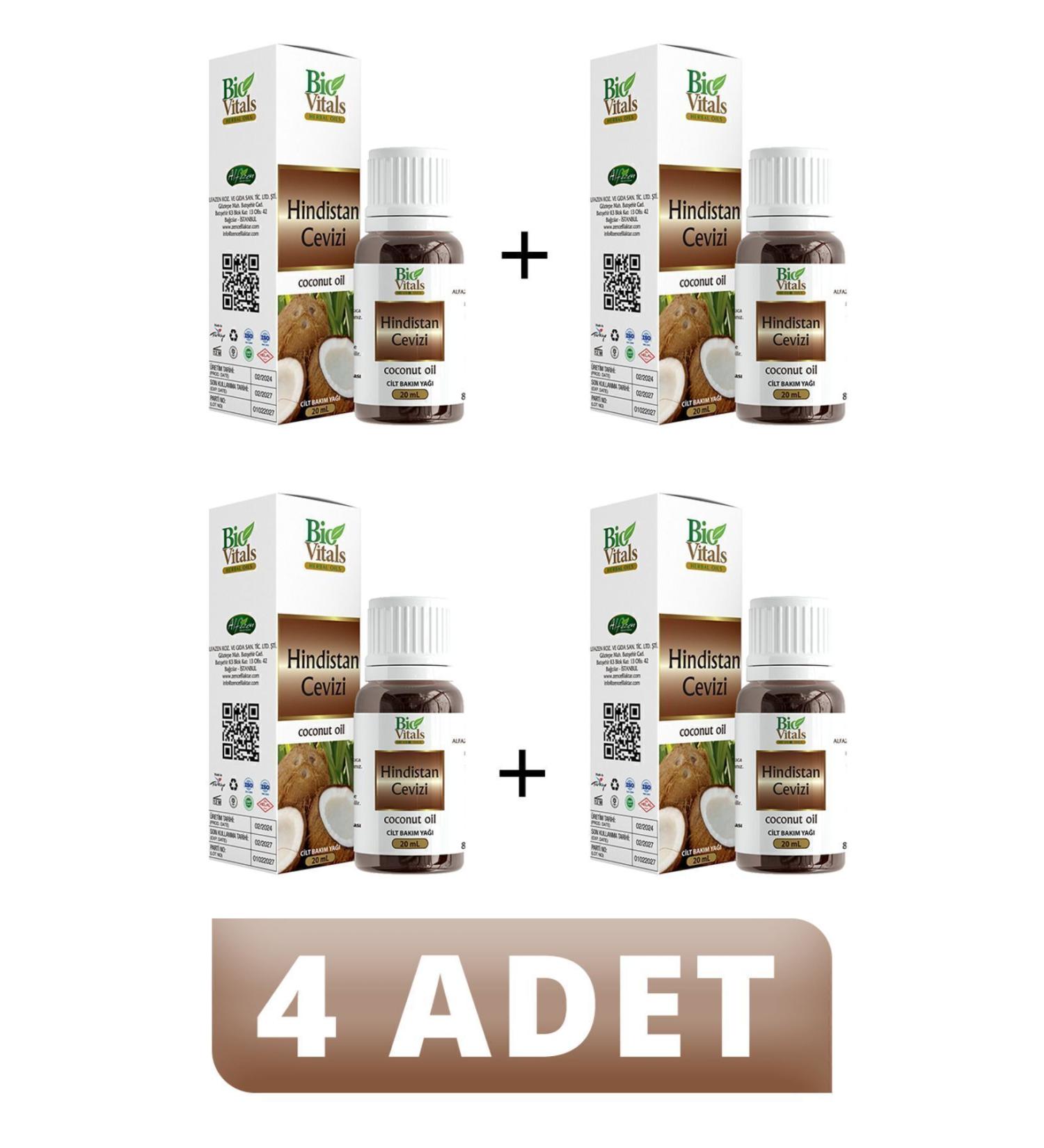 Bio Vitals Coconut Oil 20 ml 4 PIECES