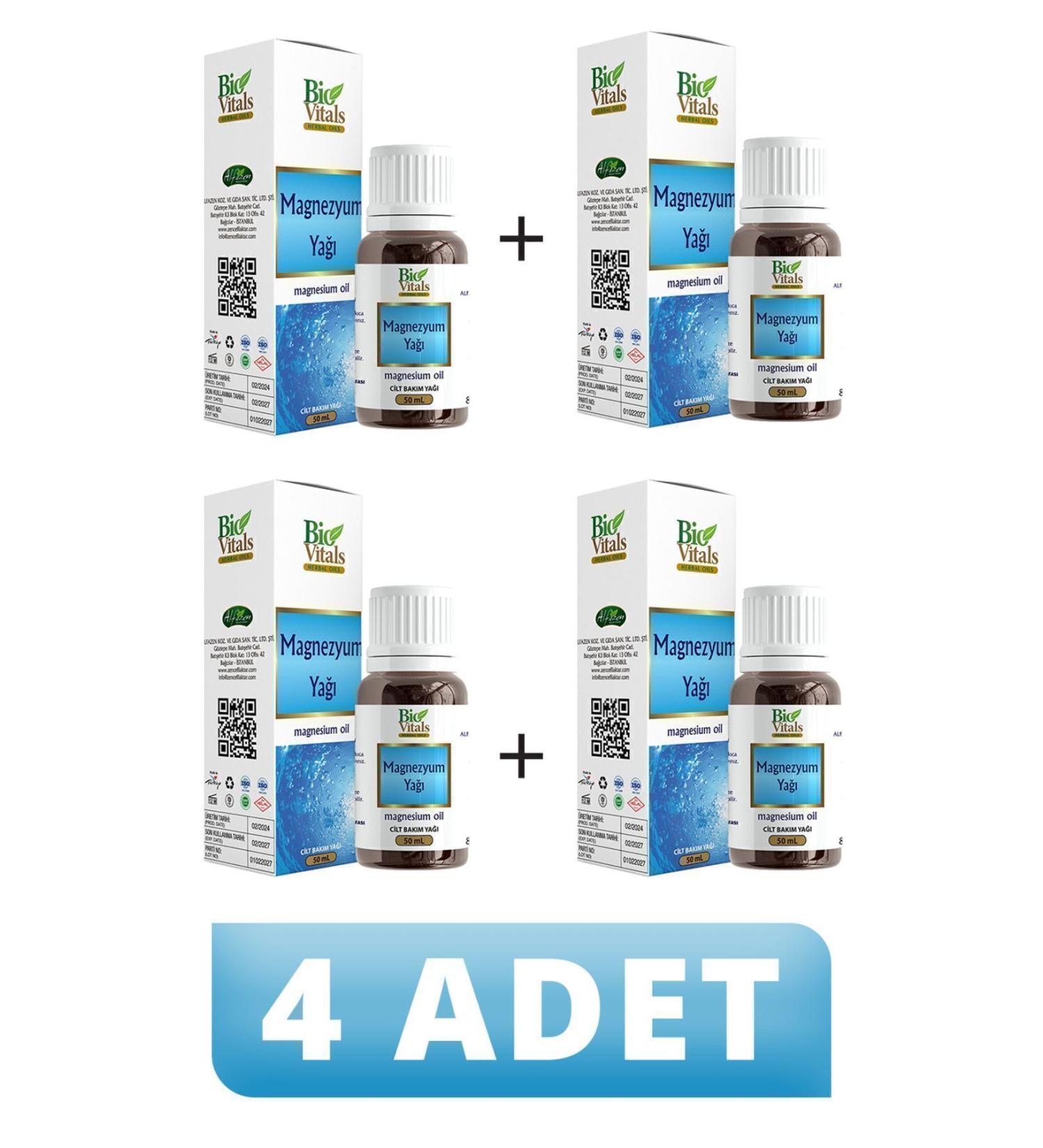 Bio Vitals Magnesium Oil 50 ml 4 PIECES